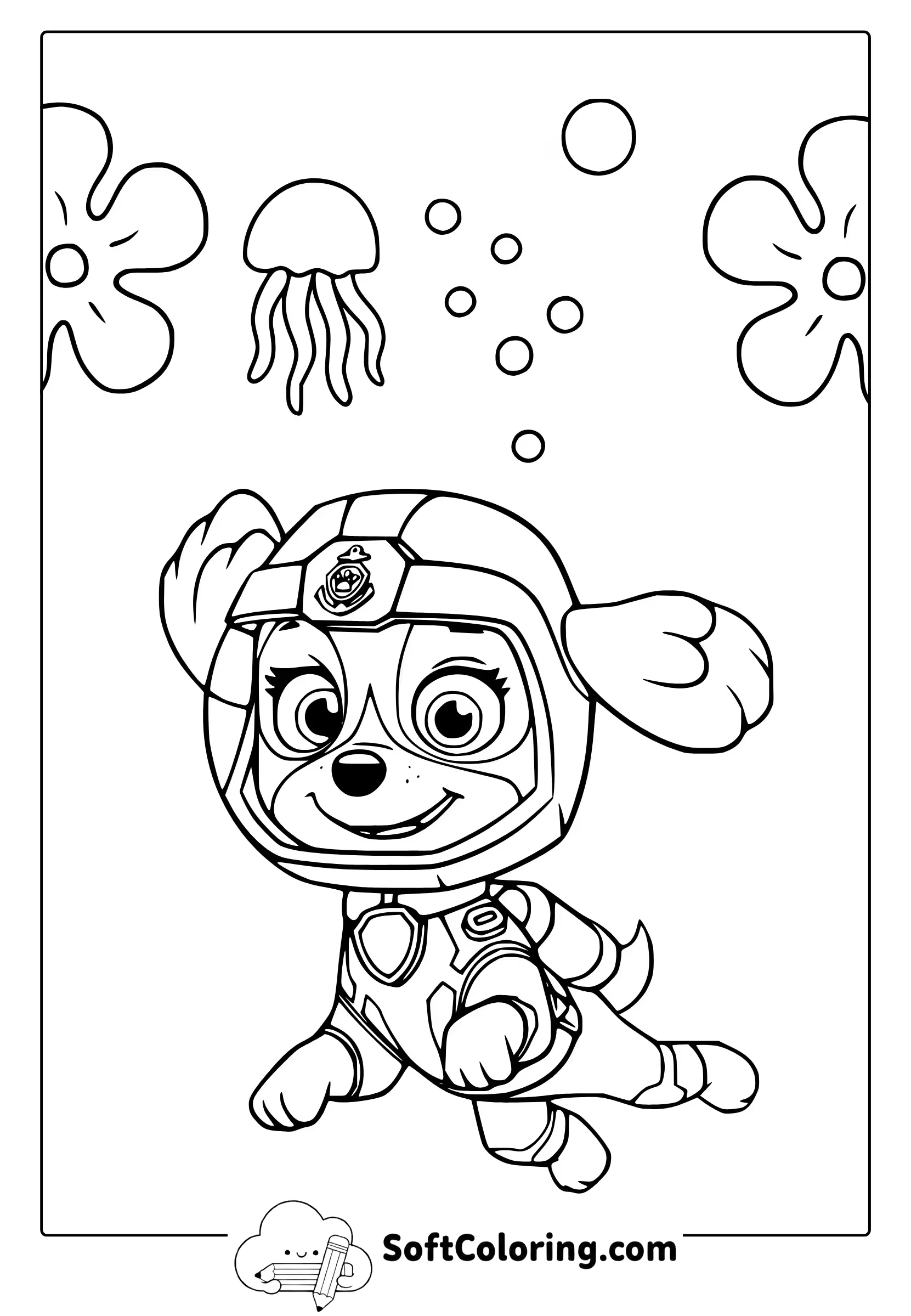 Coral From Paw Patrol Coloring Page