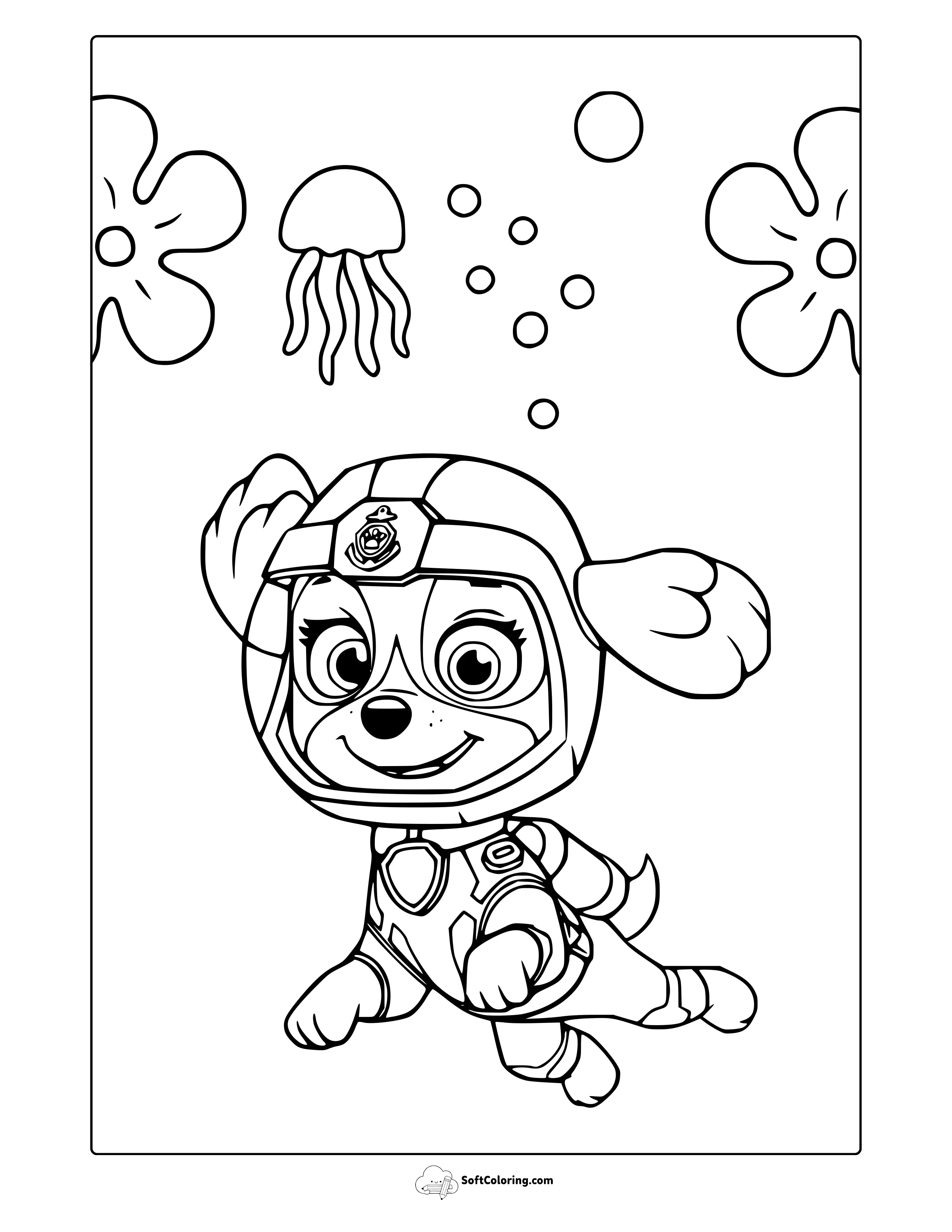 Coral From Paw Patrol Coloring Page