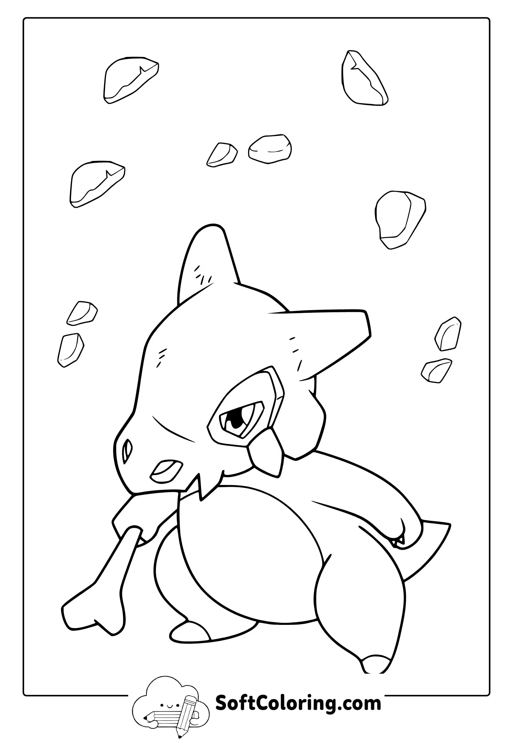 Cubone From Pokemon Coloring Page
