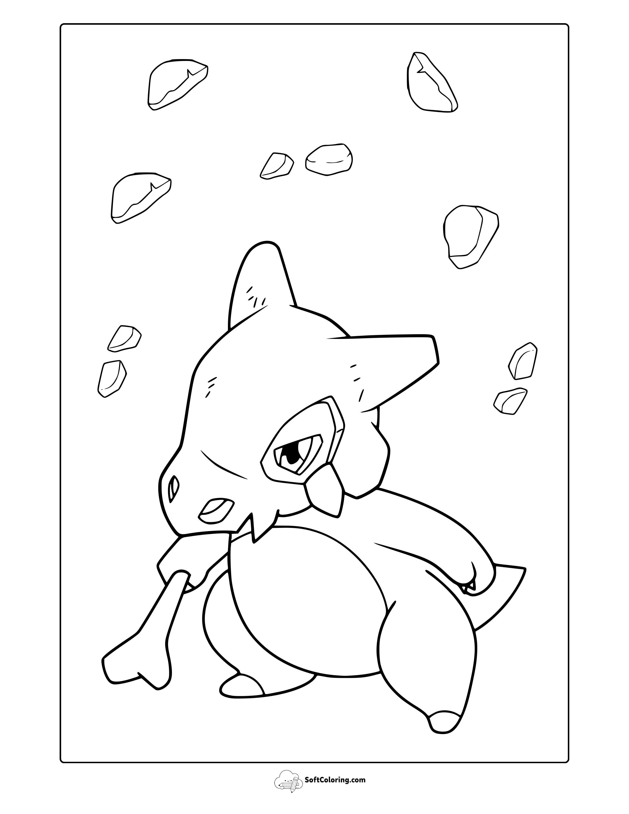 Cubone From Pokemon Coloring Page
