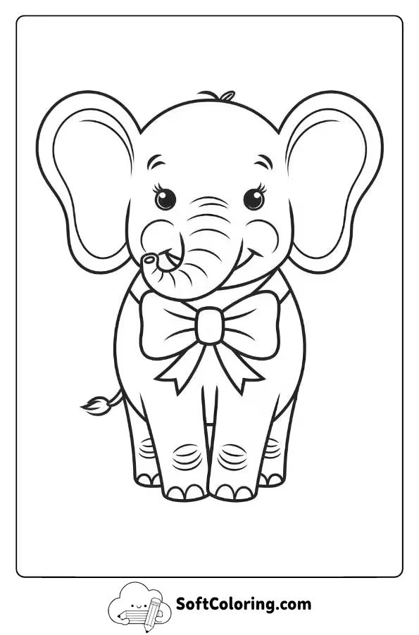 Cute Elephant With A Bowtie
