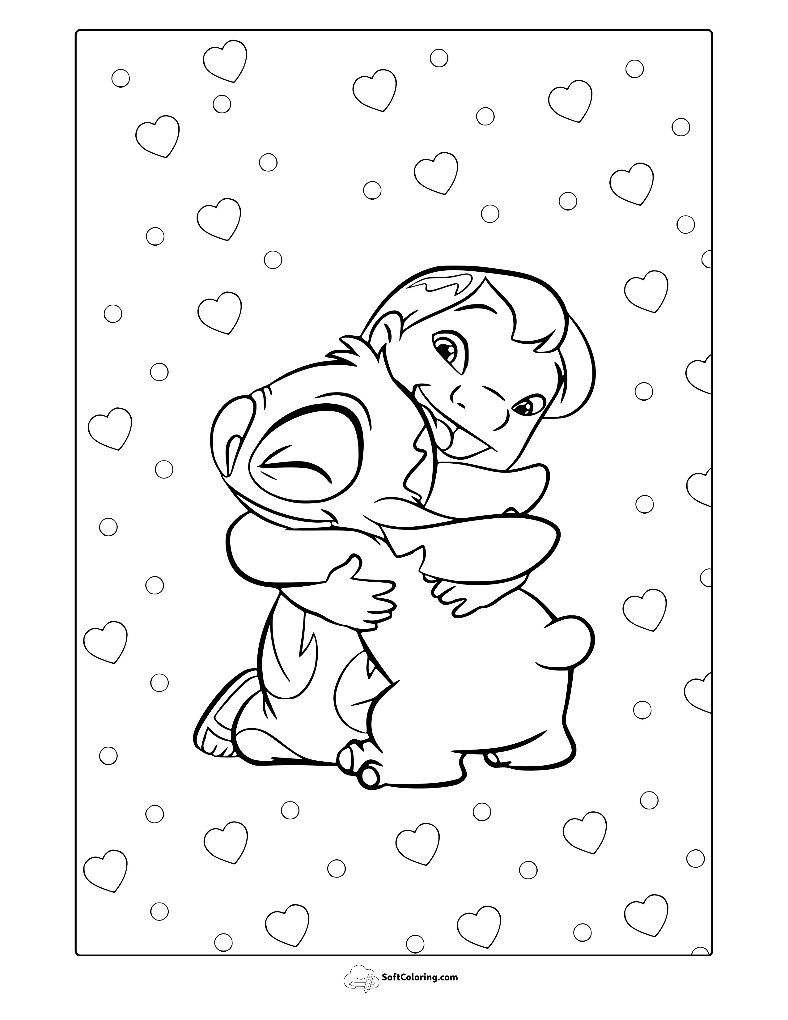 Cute Lilo And Stitch Coloring Page