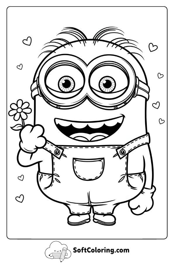 Cute Minion Coloring Page