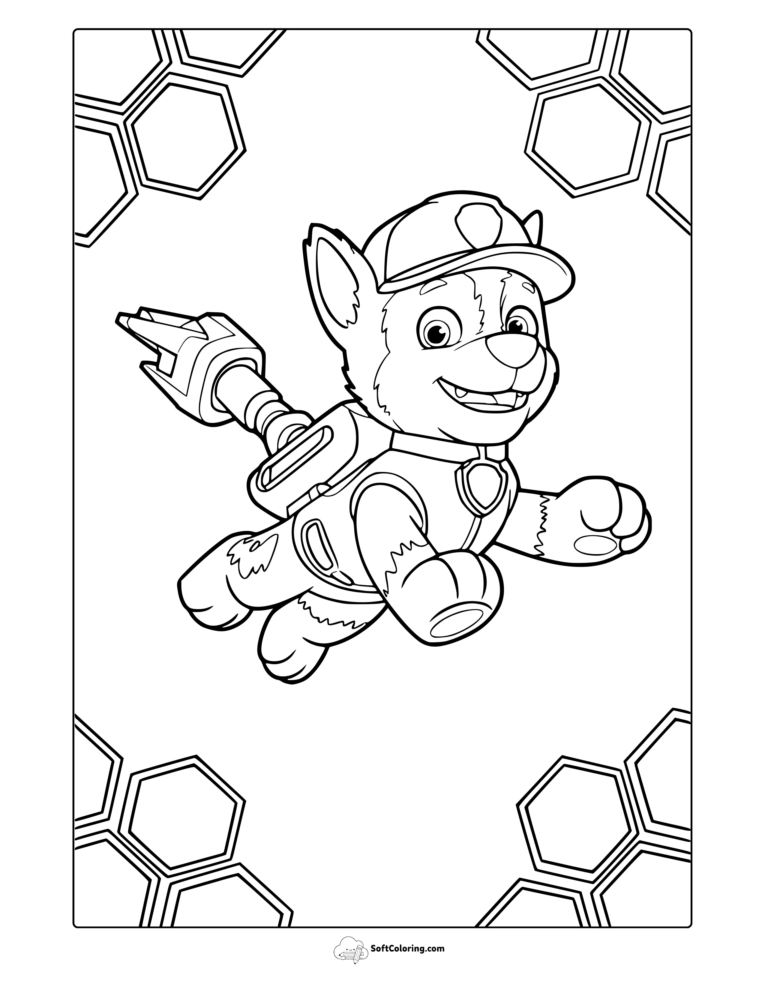 Cute Paw Patrol Character Coloring Page
