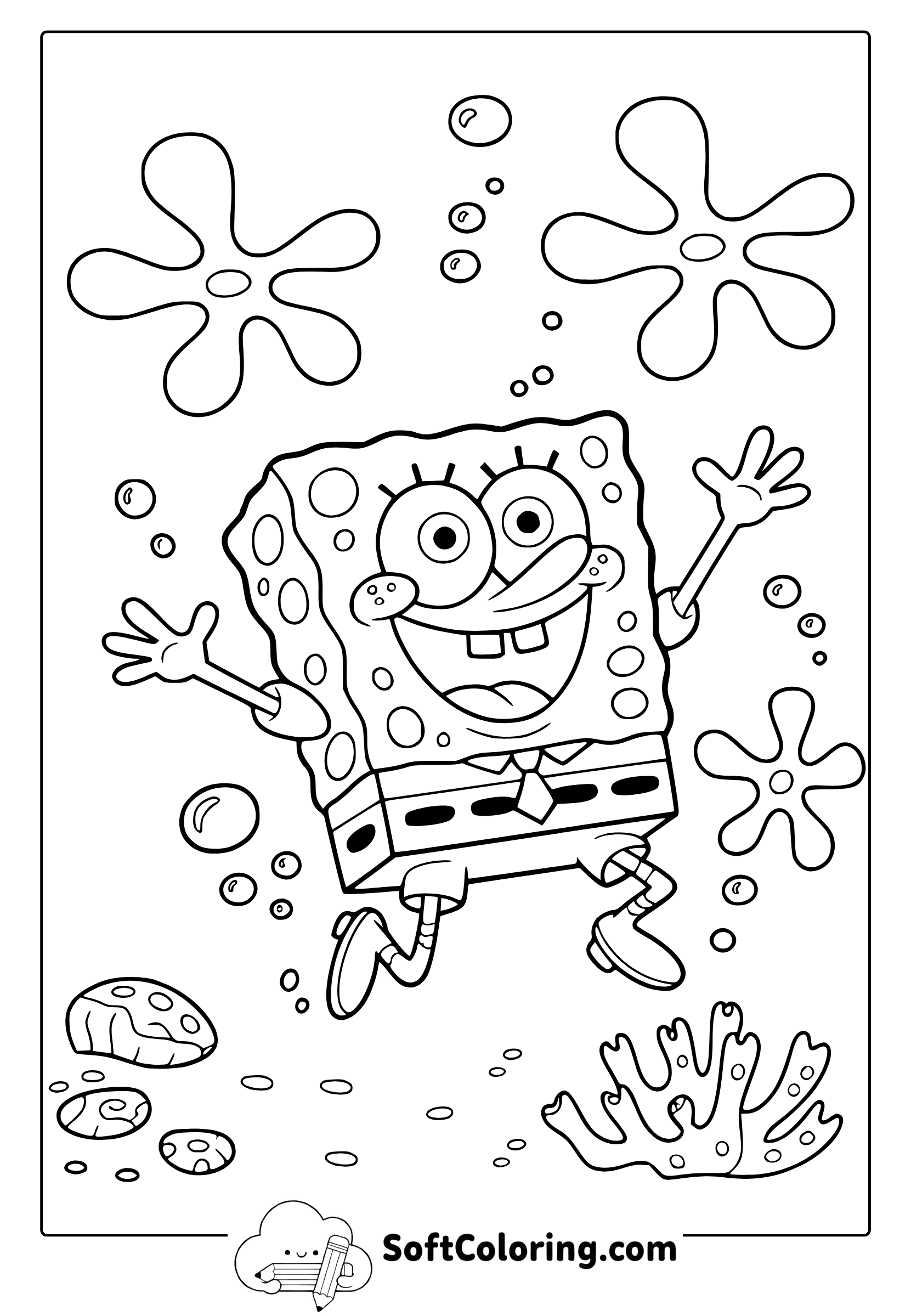 Cute Spongebob Coloring Page