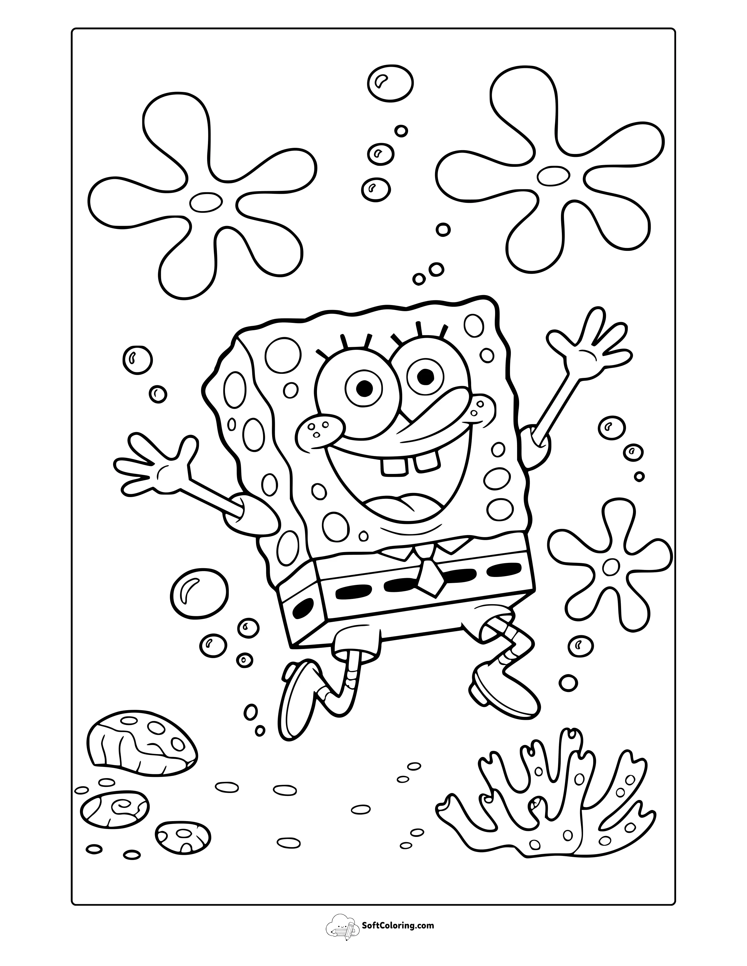 Cute Spongebob Coloring Page