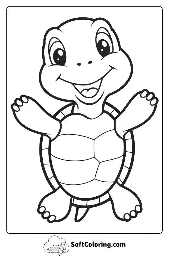 Cute Turtle With A Big Smile