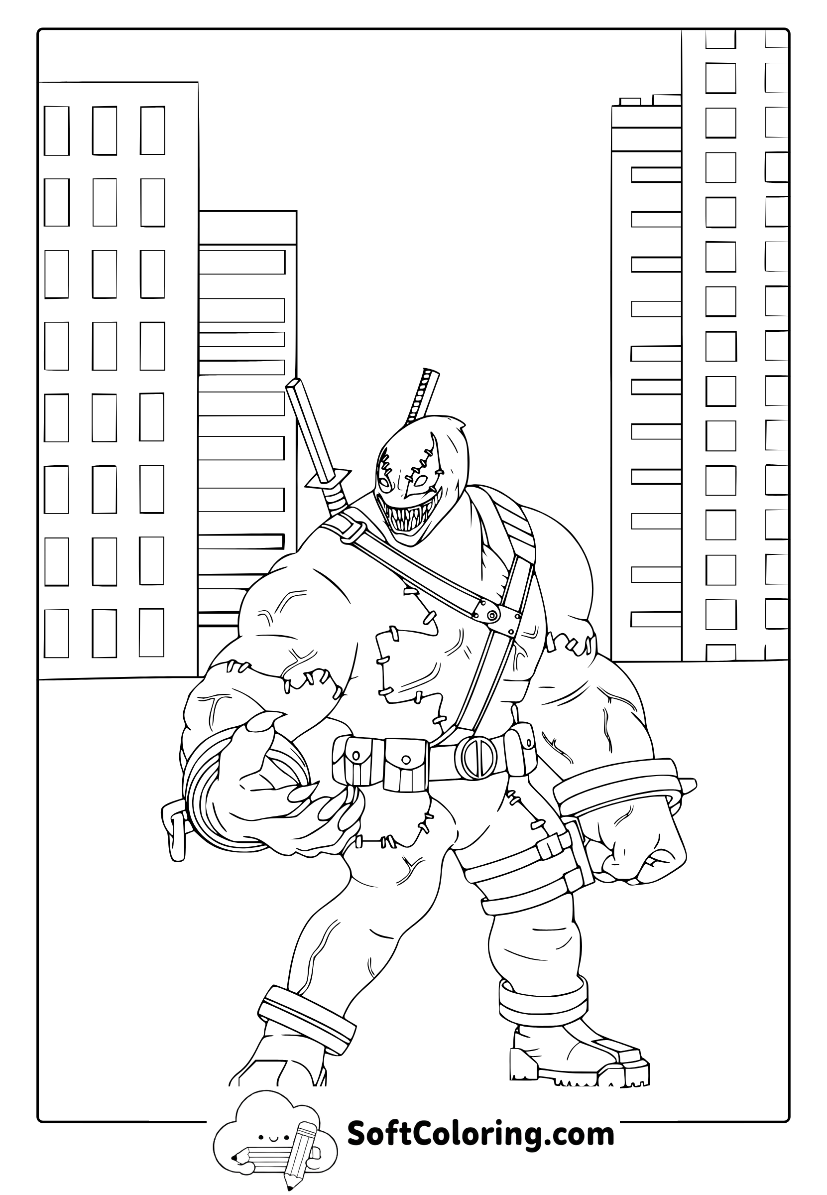 Deadpool Venom Coloring Page