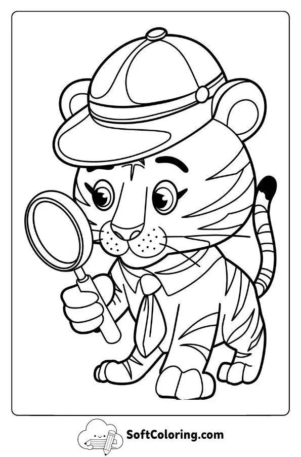 Detective Tiger Solving A Mystery