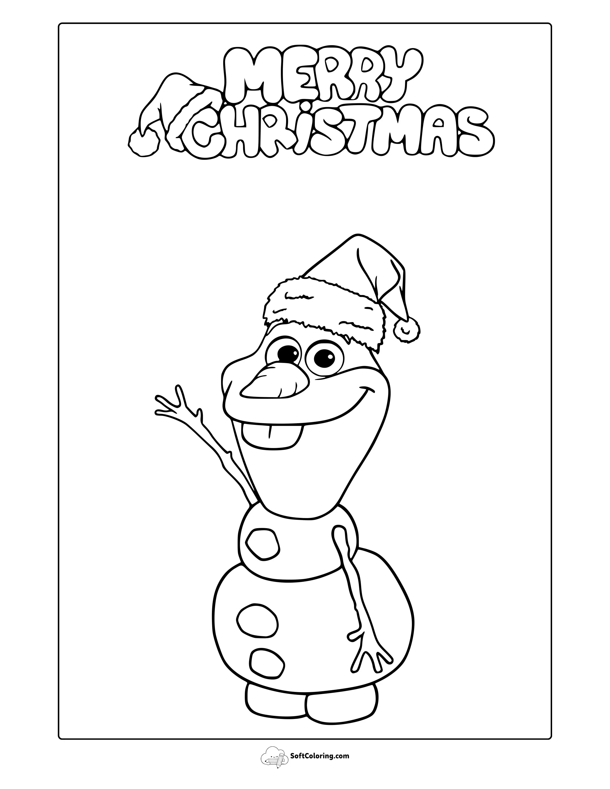 Disney Christmas Coloring Page