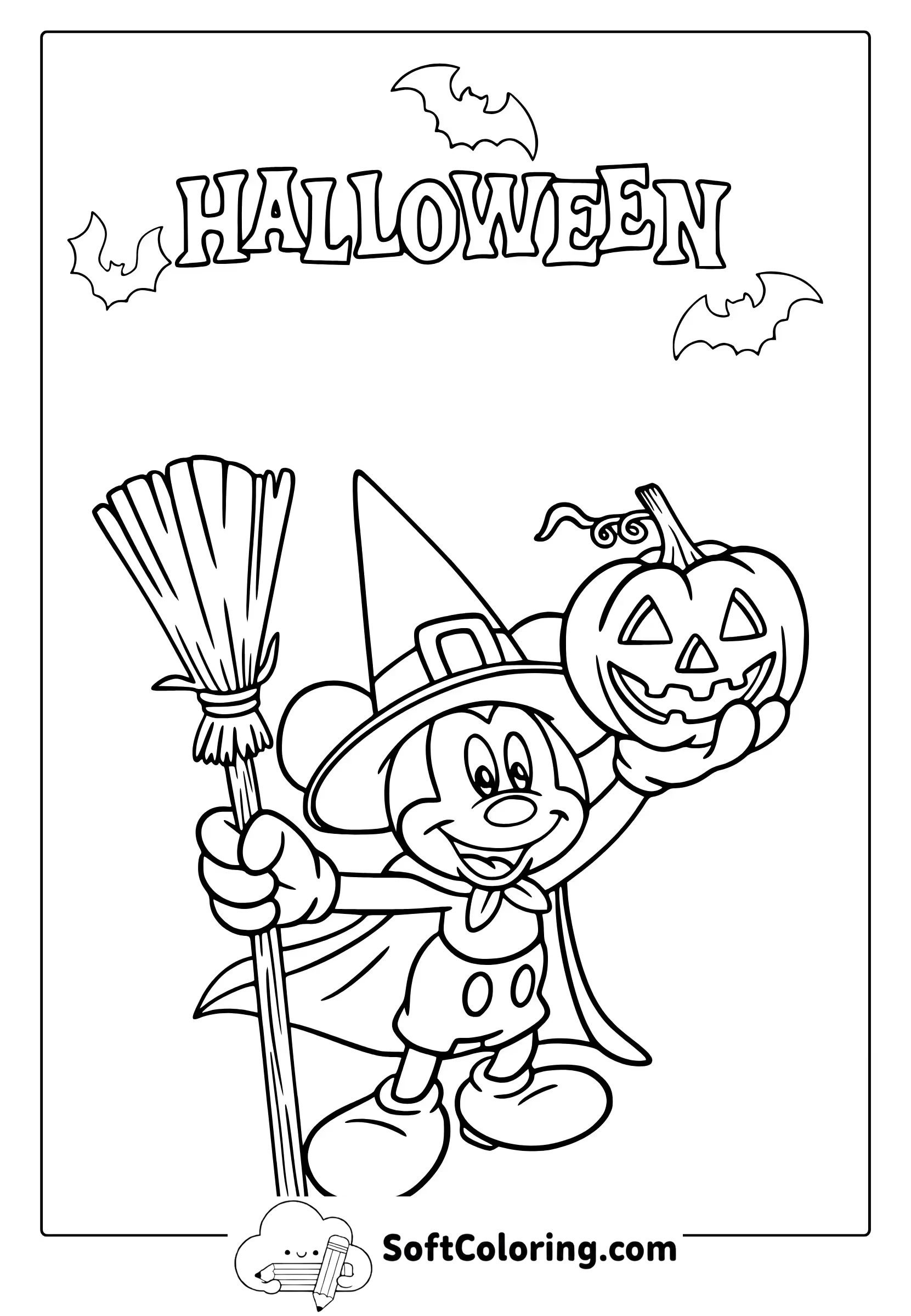 Disney Halloween Coloring Page