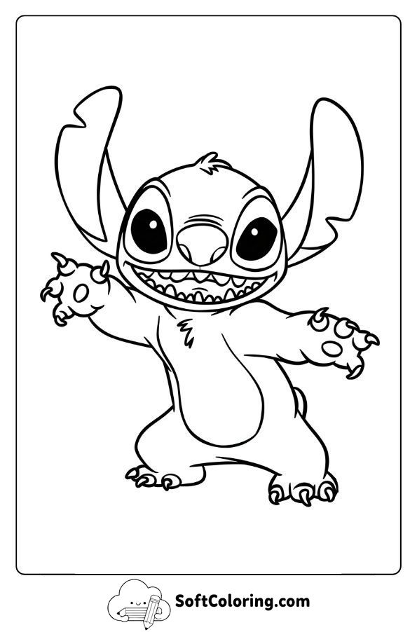Disney Stitch Coloring Page