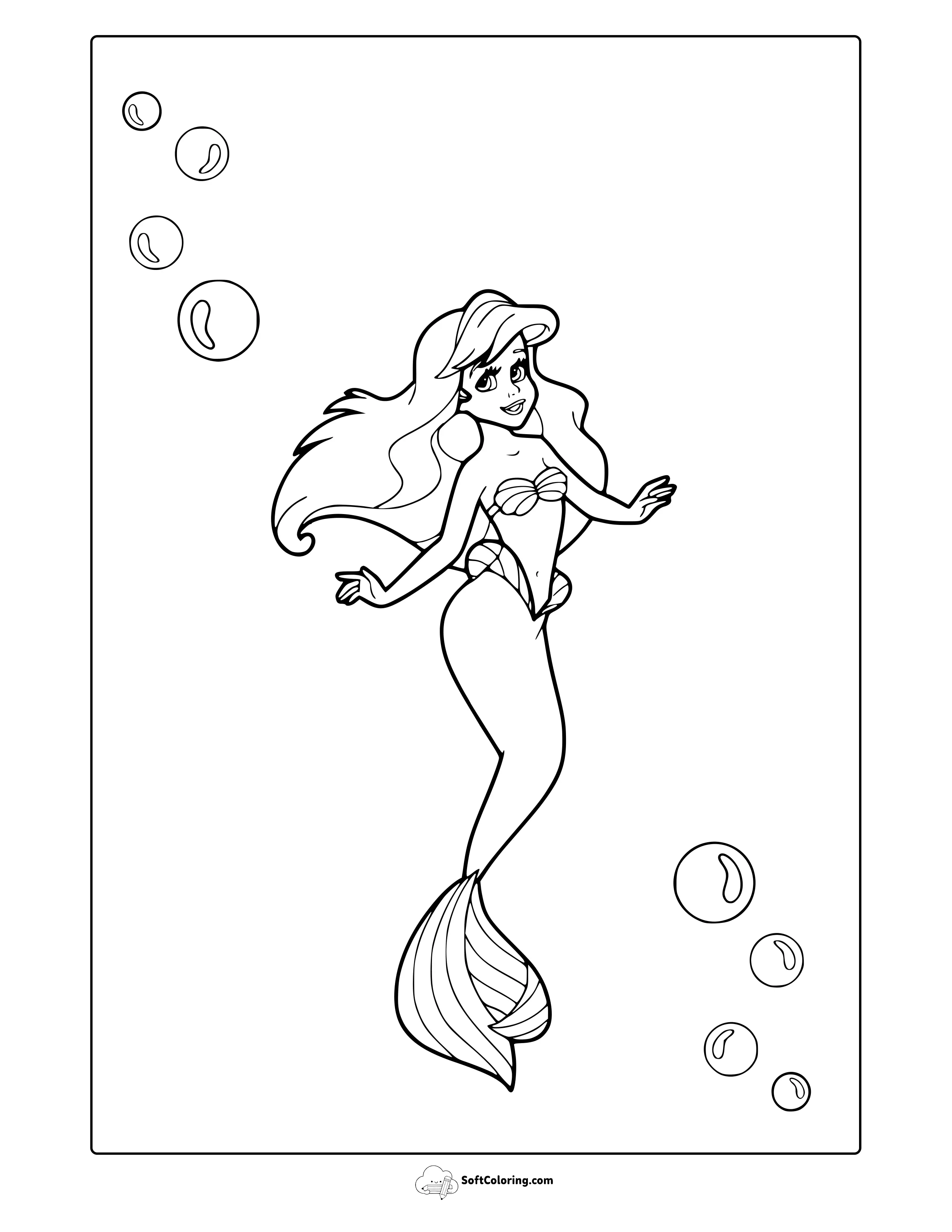 Disney Princess Ariel Coloring Page