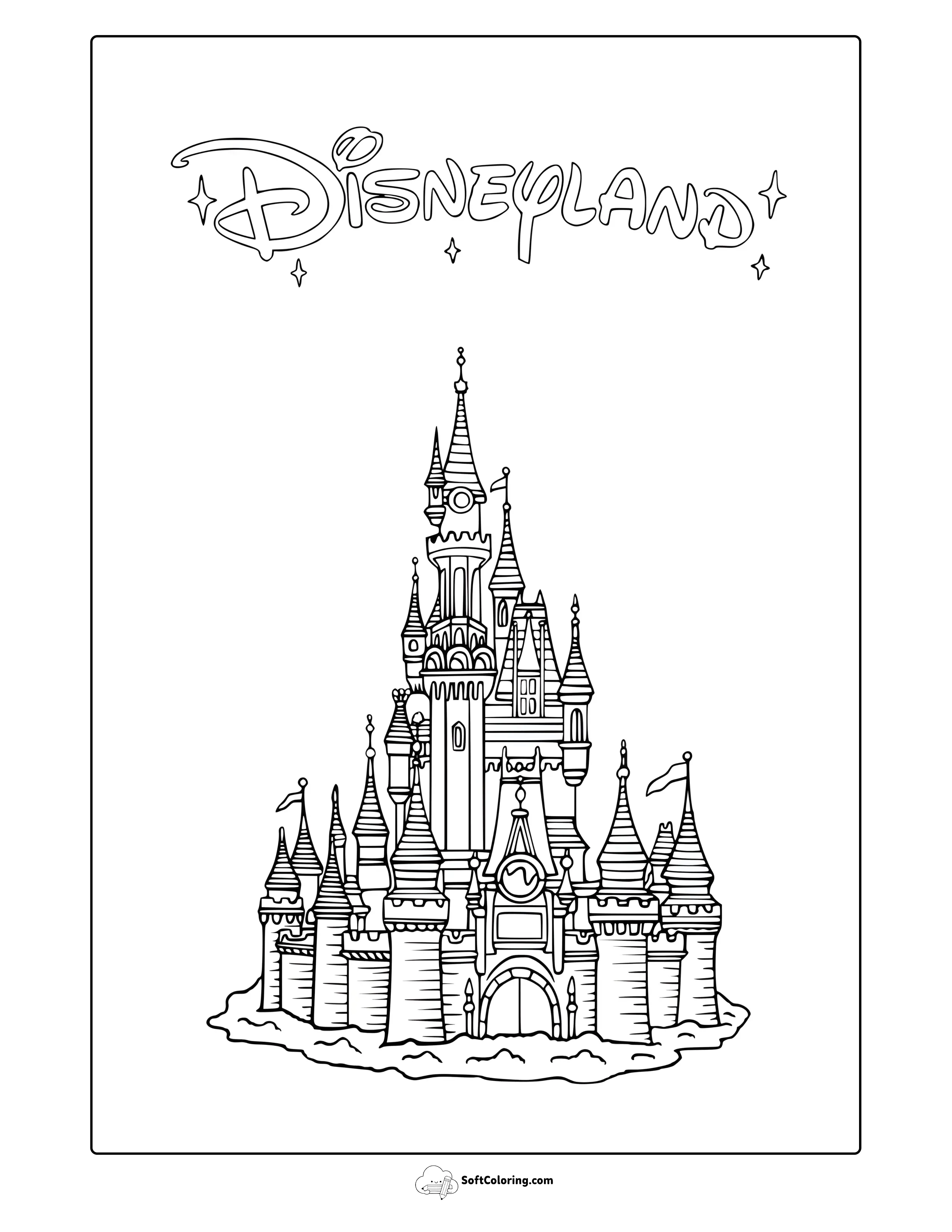 Disney Castle Coloring Page
