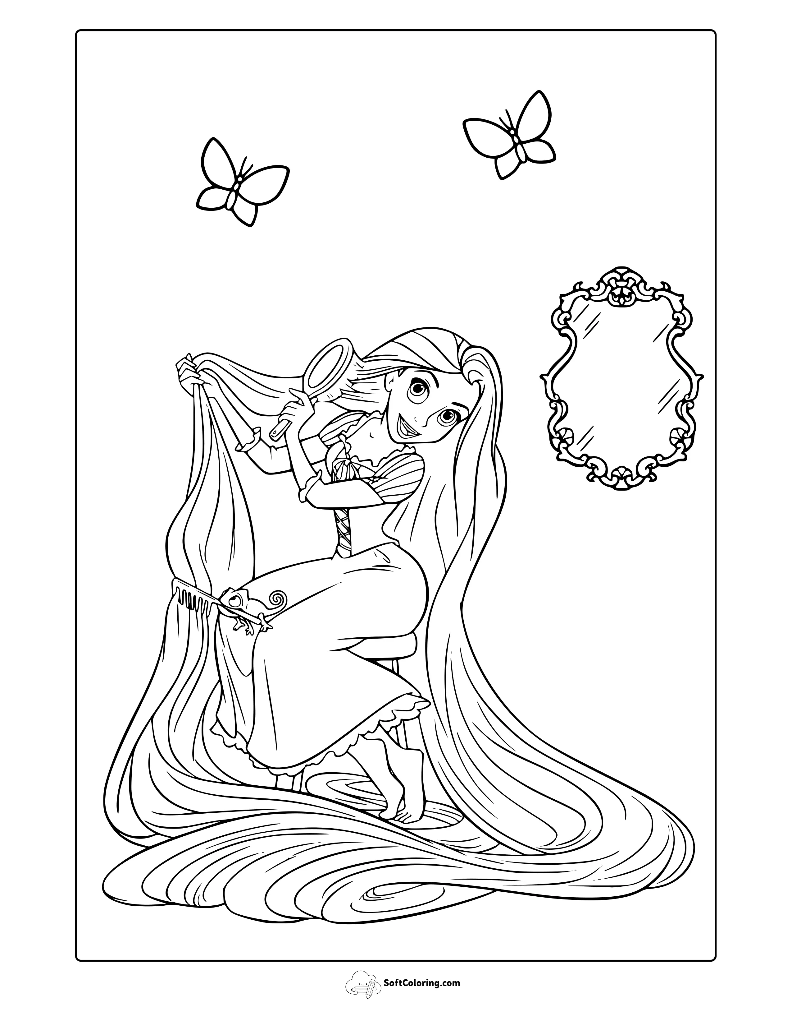 Disney Princess Rapunzel Coloring Page