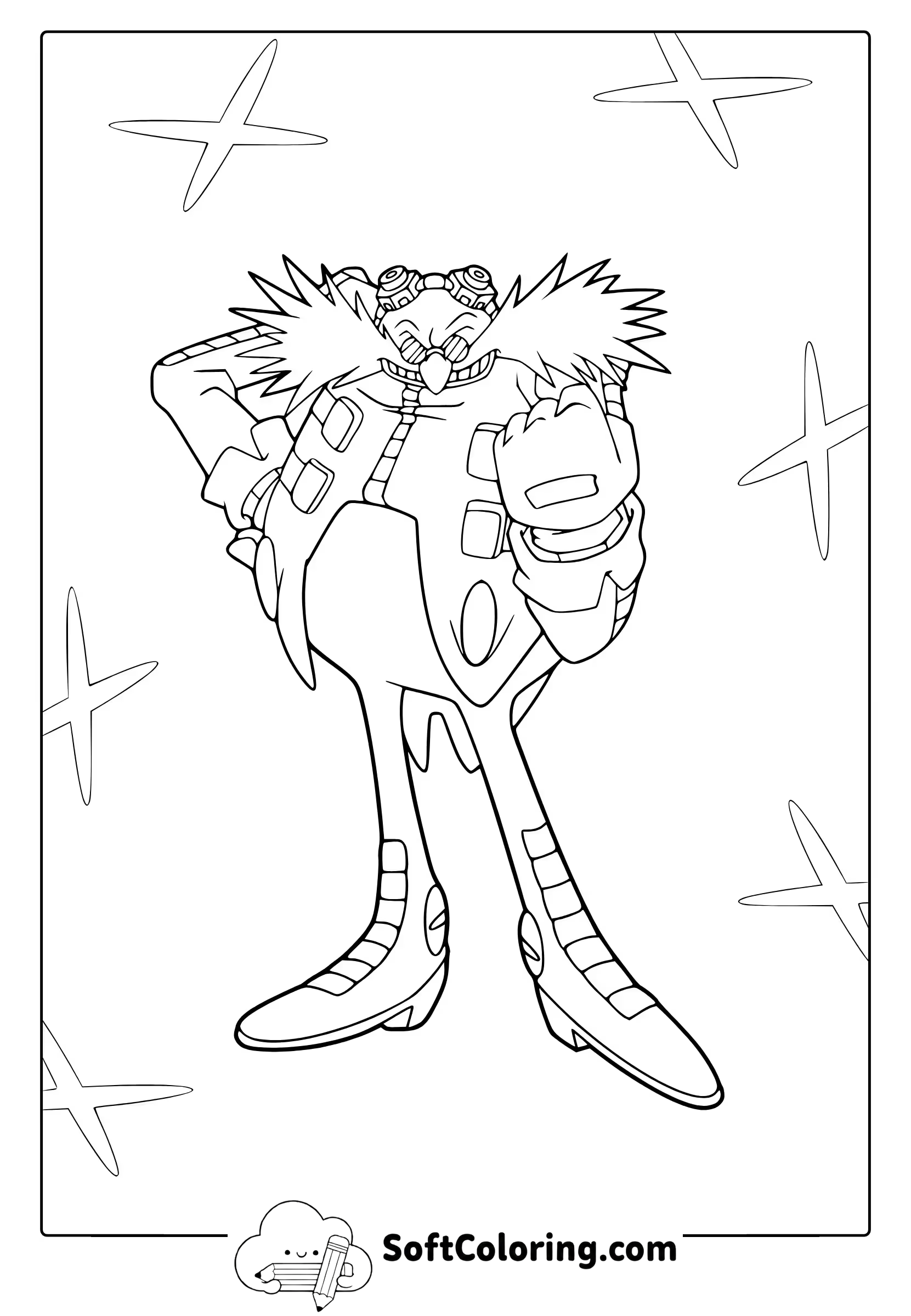 Doctor Eggman From Sonic Coloring Page
