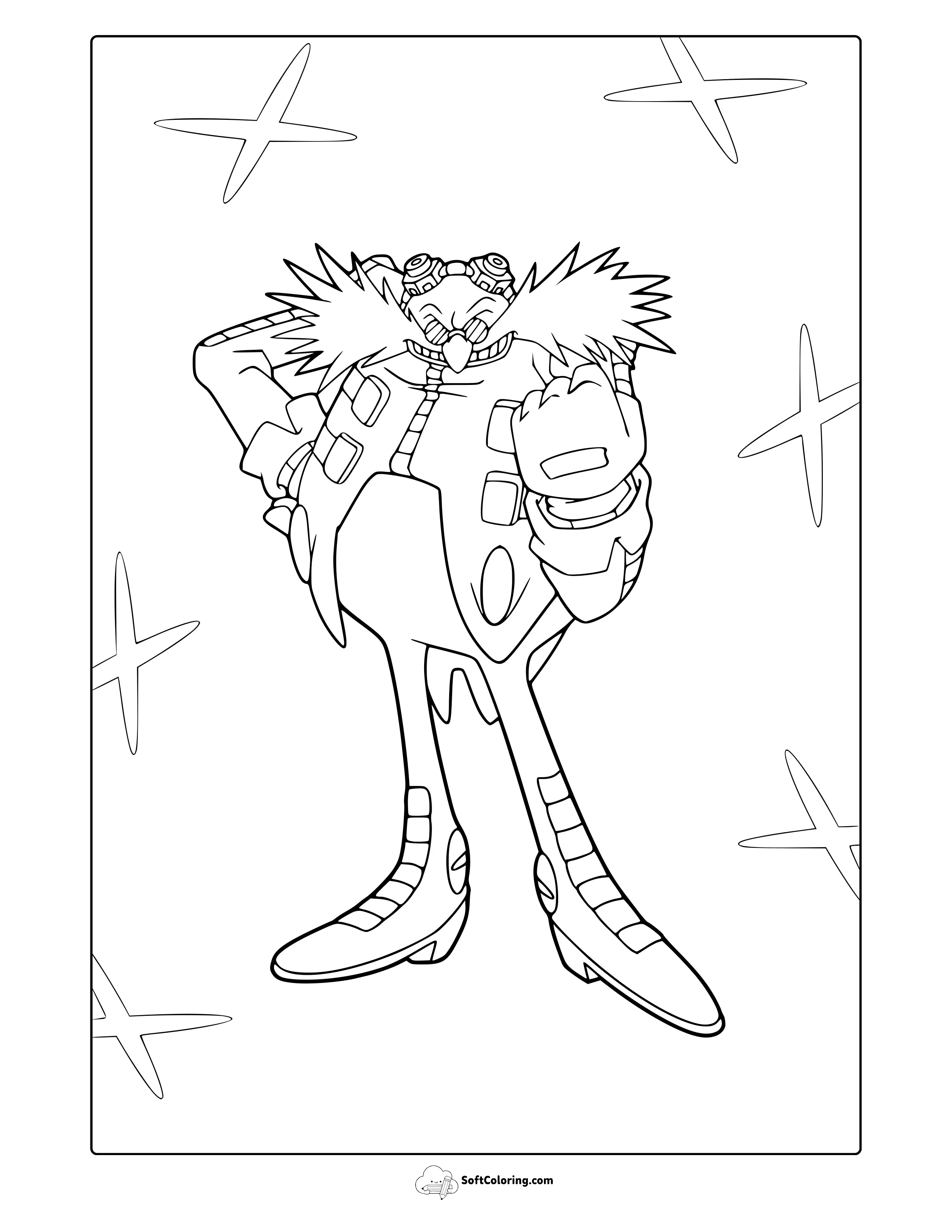 Doctor Eggman From Sonic Coloring Page