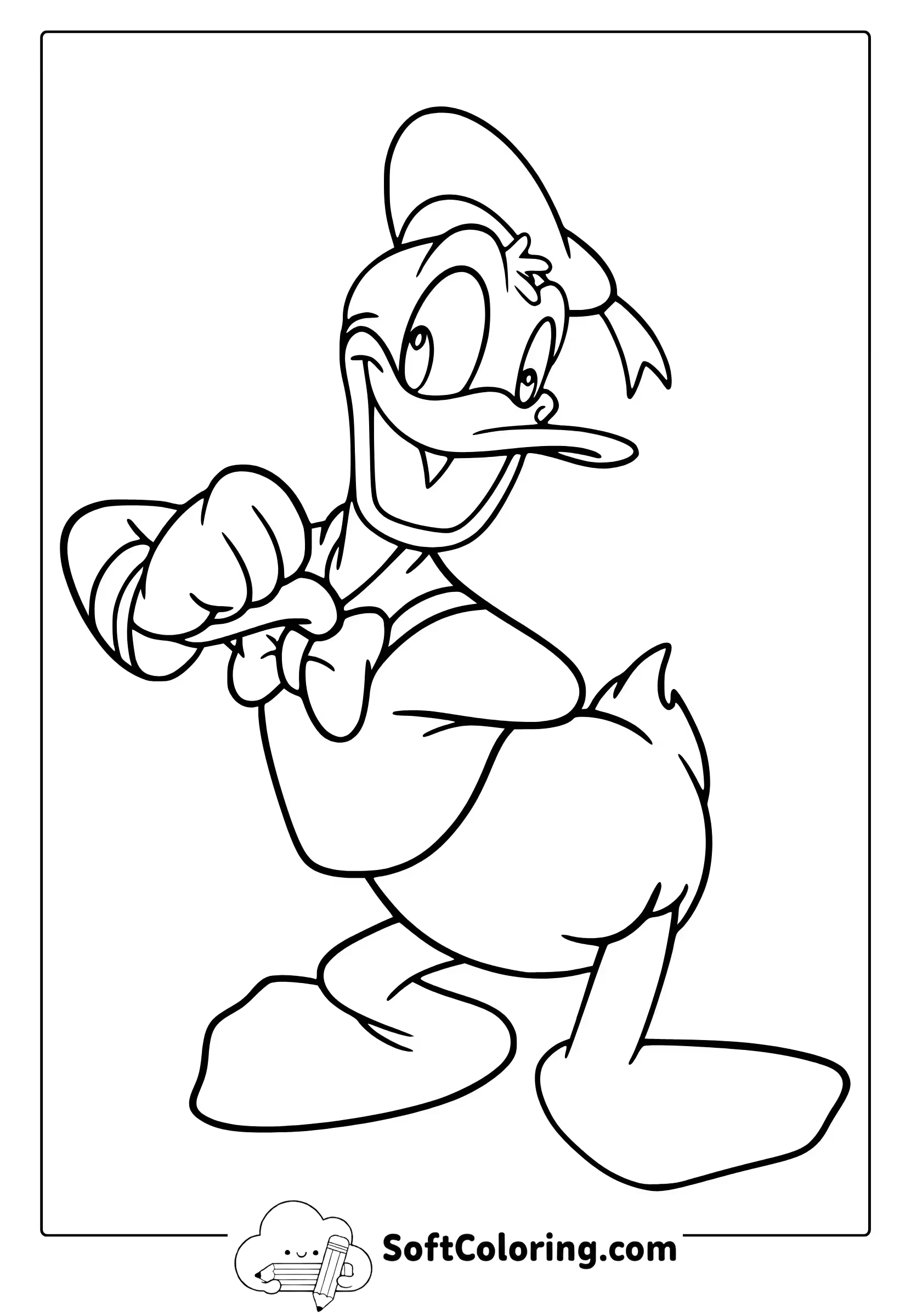 Donald Duck Coloring Page