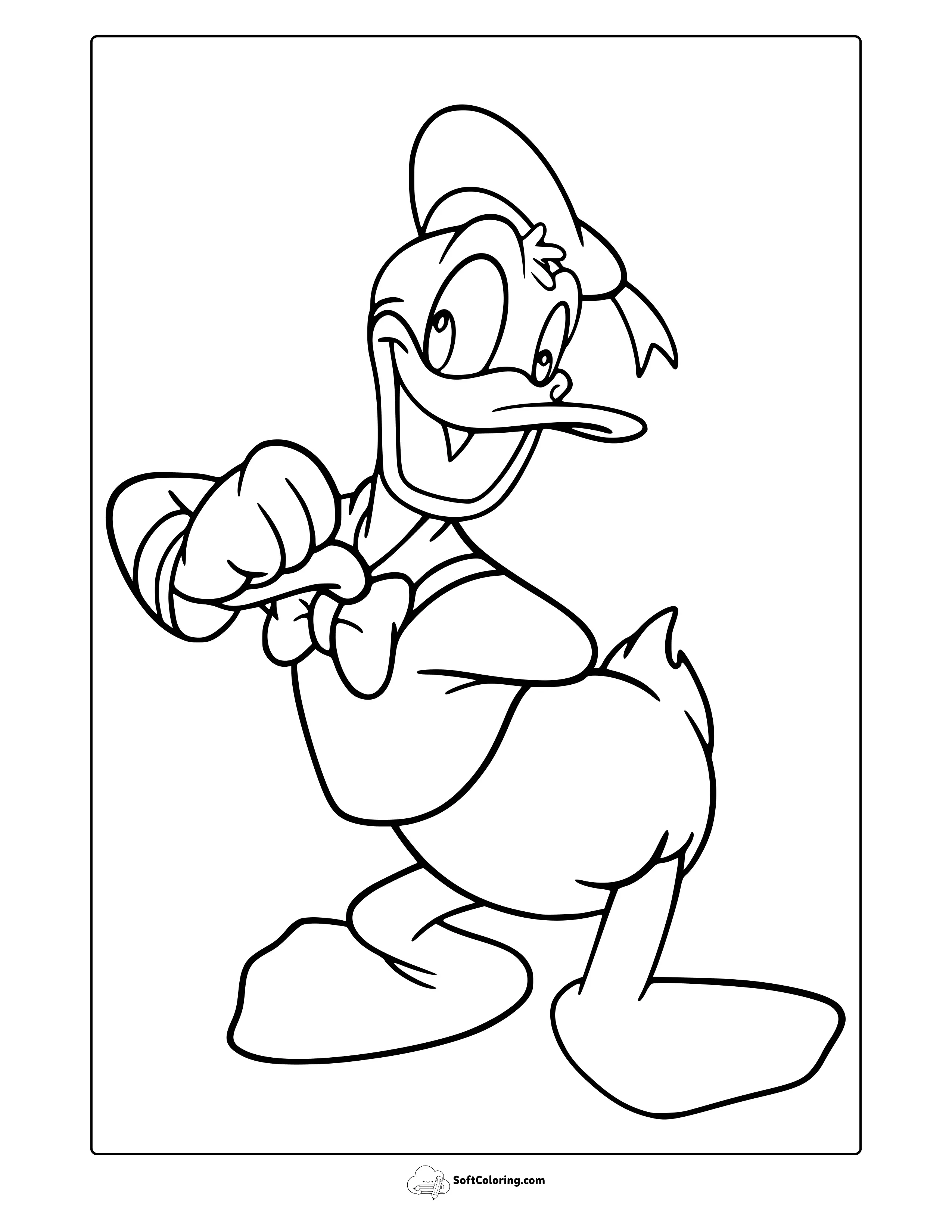 Donald Duck Coloring Page