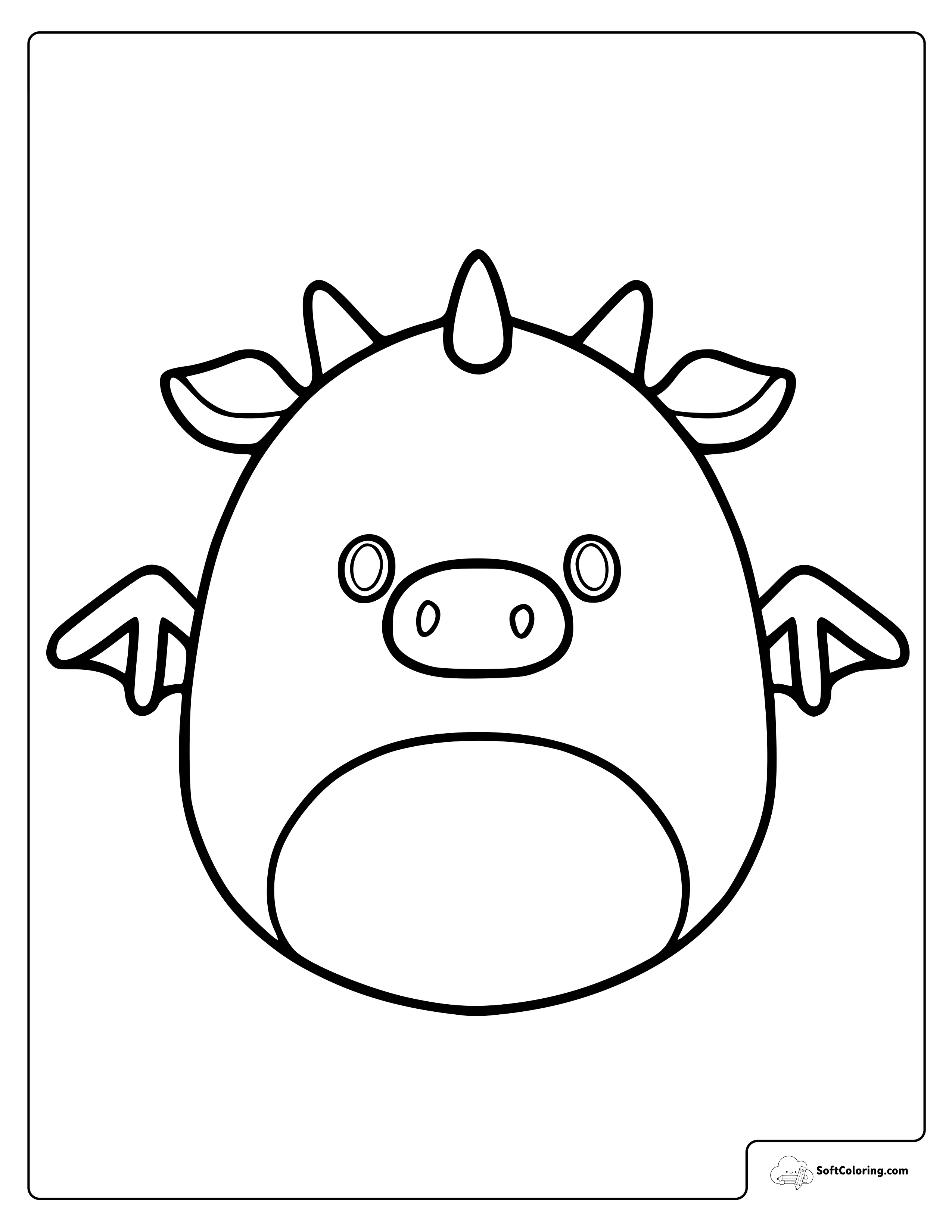 Dustin The Dragon Squishmallow Coloring Page
