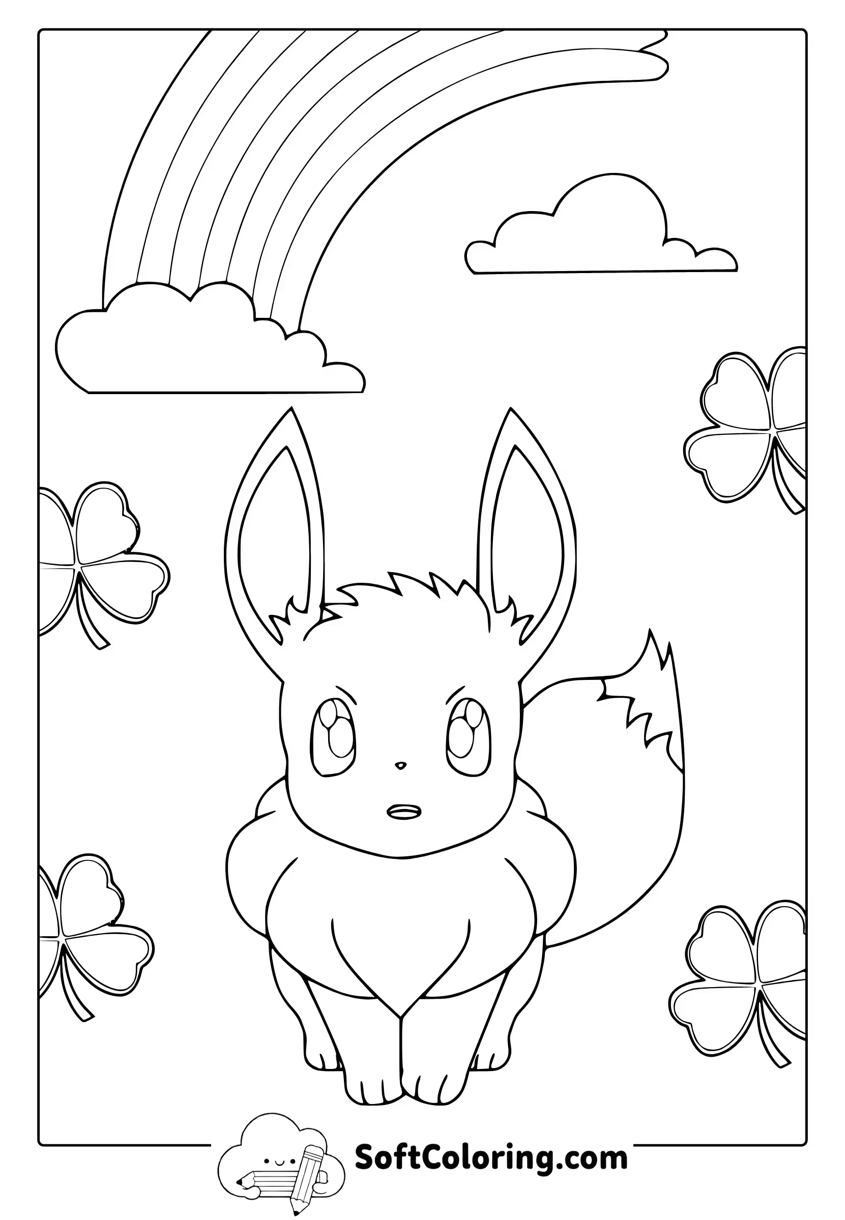 Eevee From Pokemon Coloring Page
