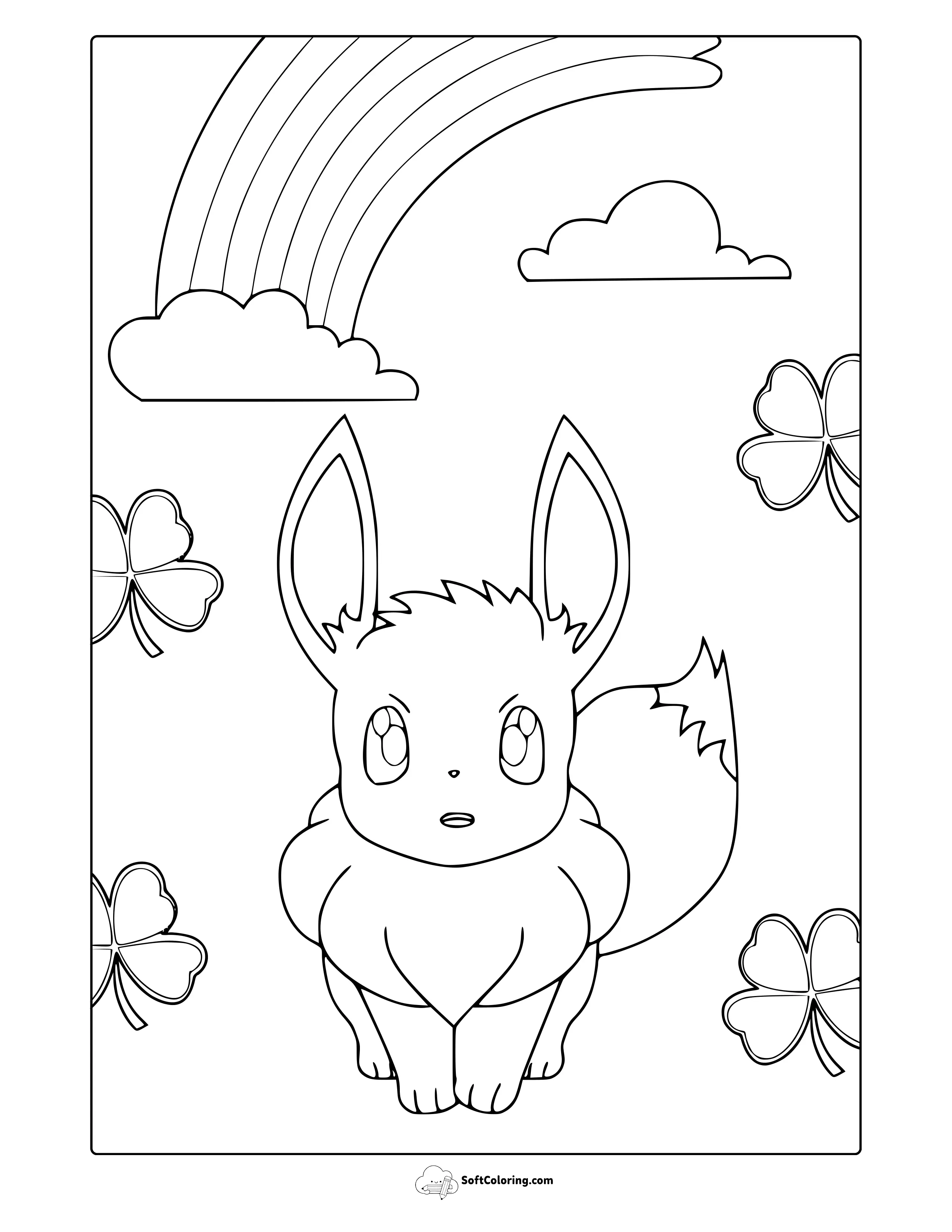 Eevee From Pokemon Coloring Page