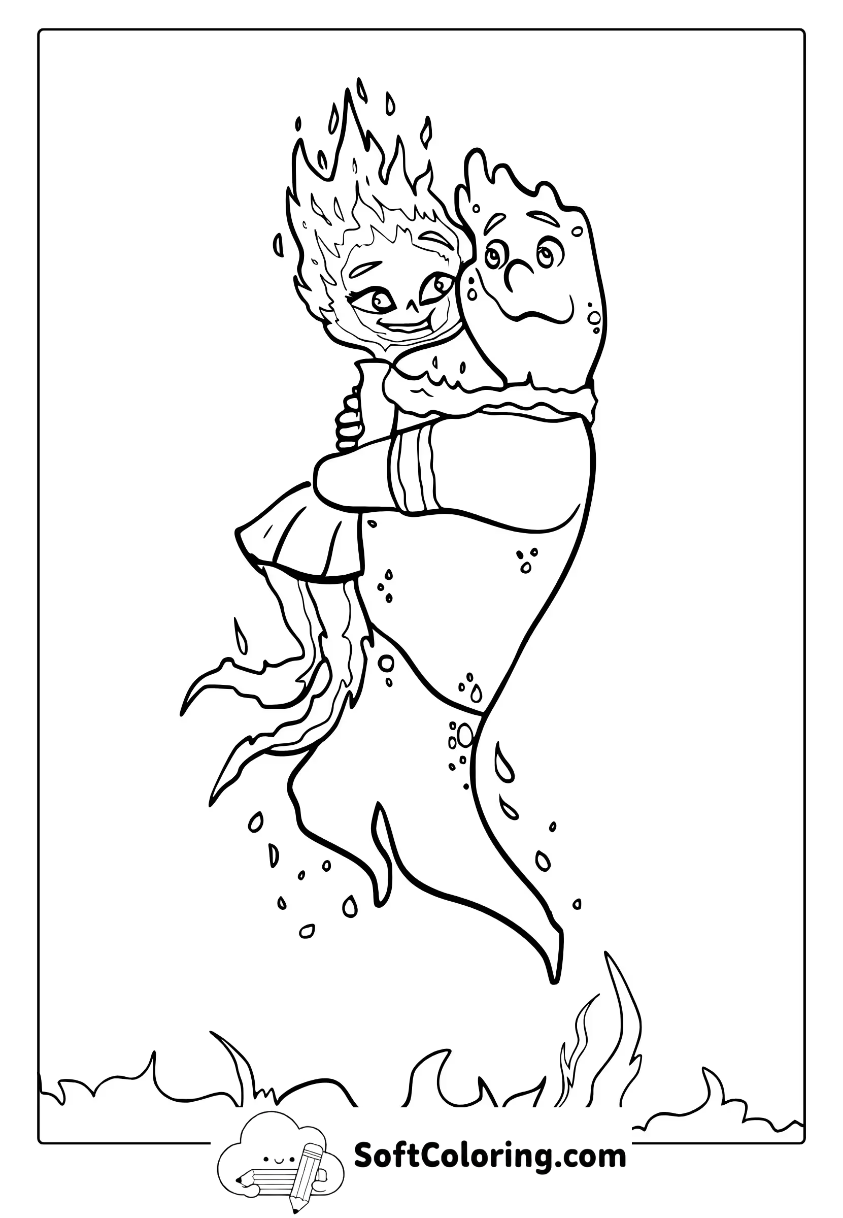 Elemental Coloring Page