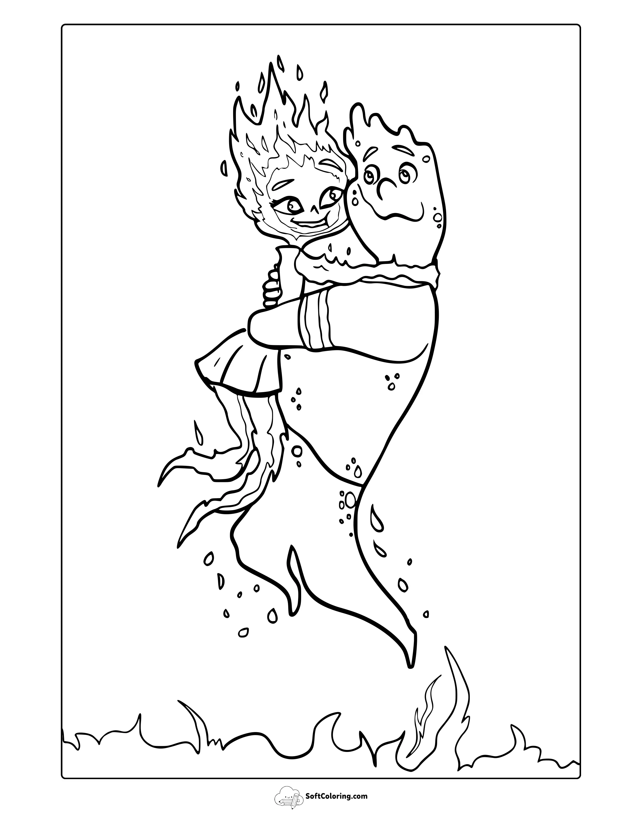 Elemental Coloring Page