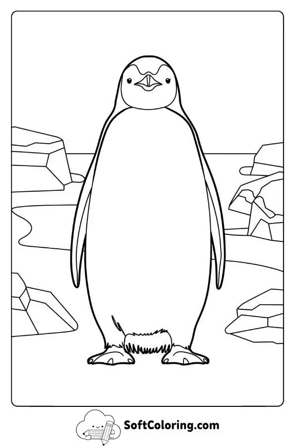 Emperor Penguin In A Frozen Landscape