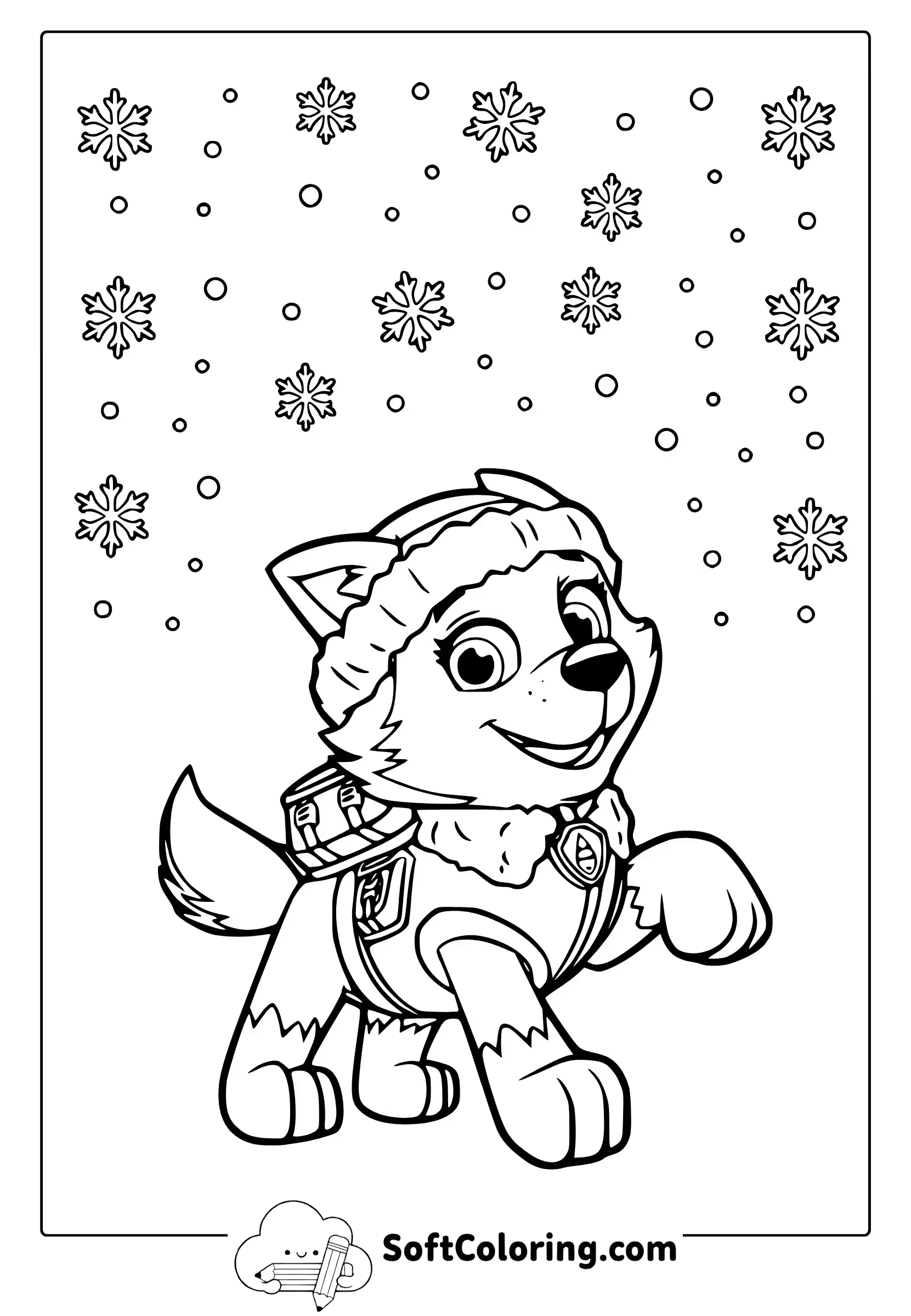 Everest From Paw Patrol Coloring Page