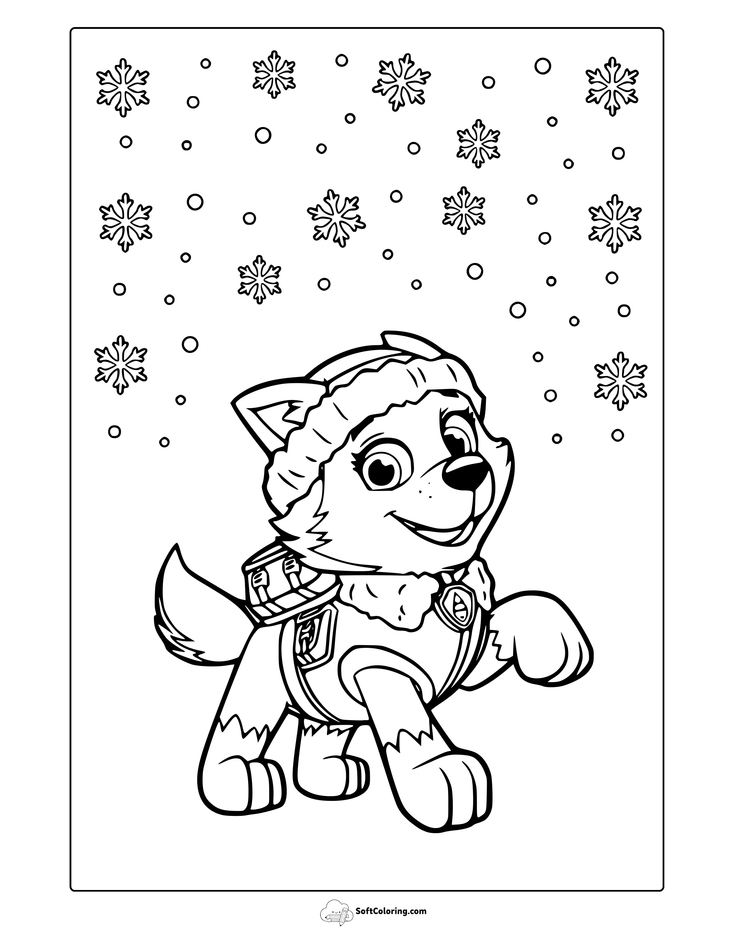 Everest From Paw Patrol Coloring Page