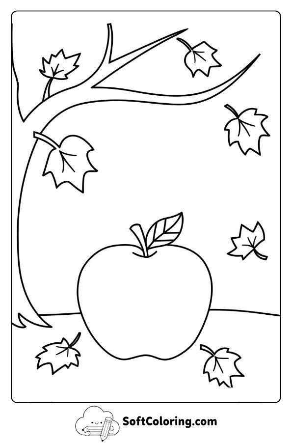 Fallen Apple Under an Autumn Tree