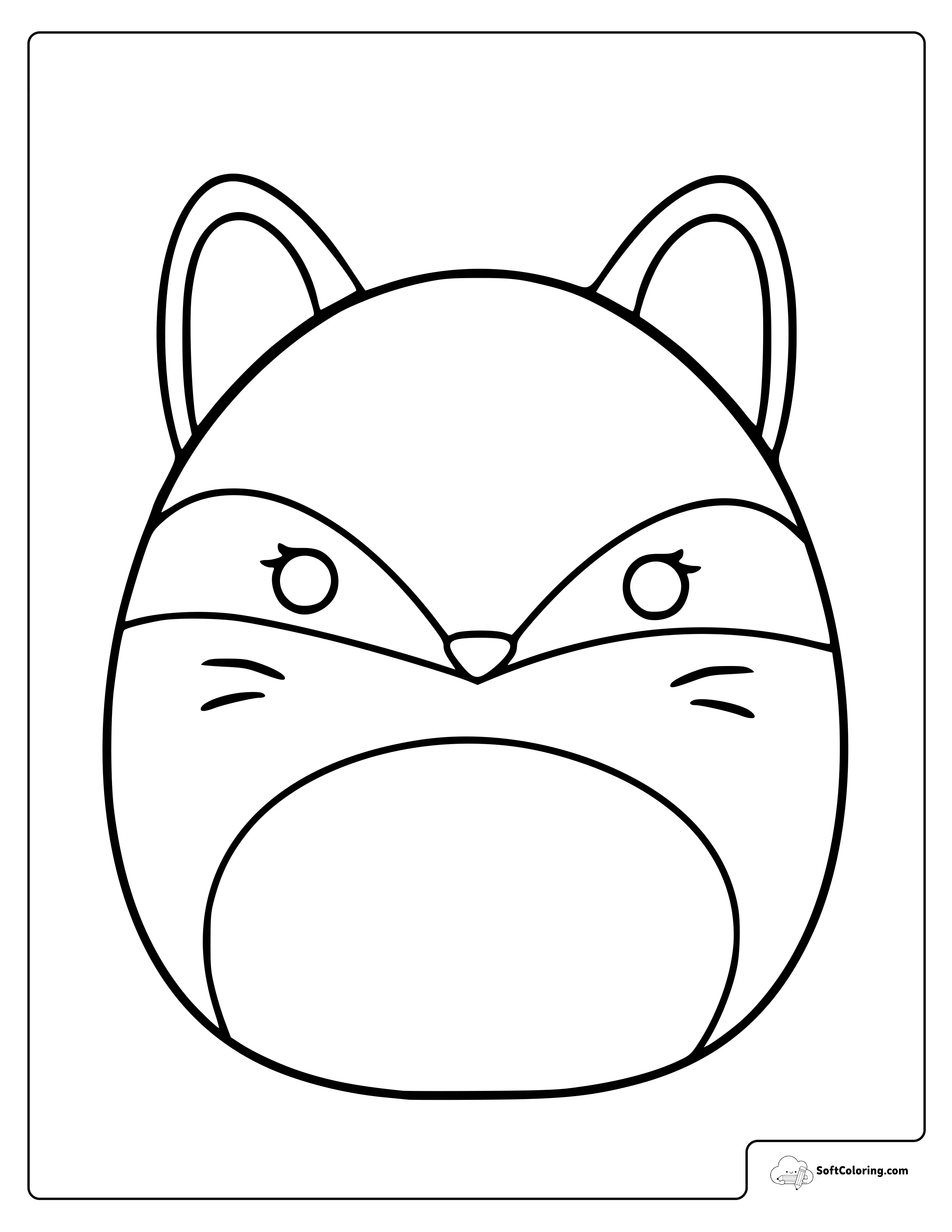 Fifi The Fox Squishmallow Coloring Page