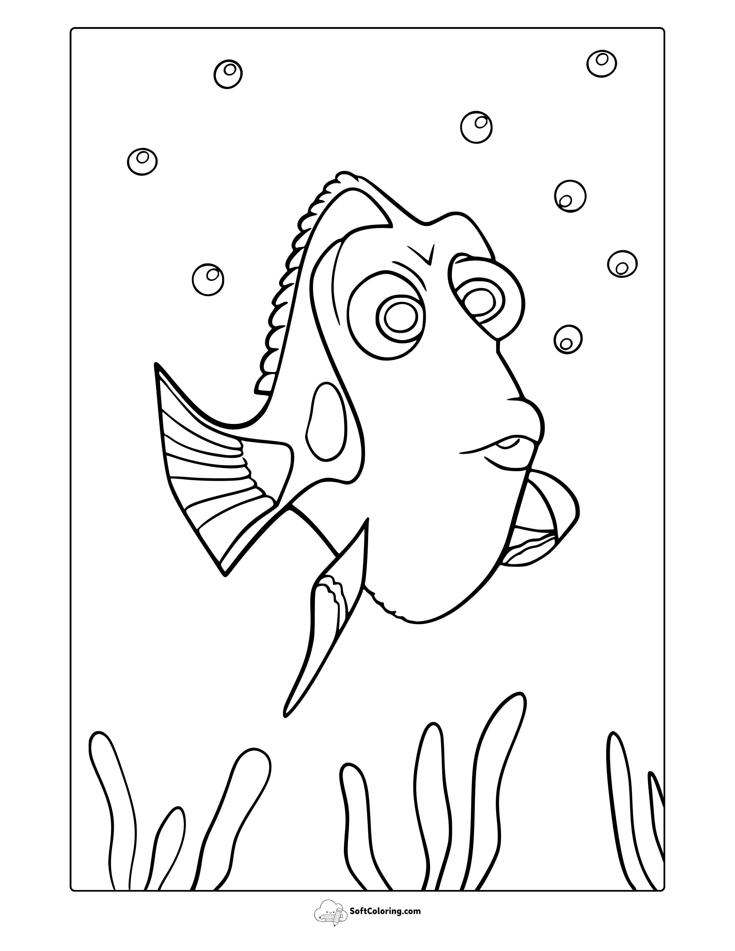 Finding Dory Coloring Page