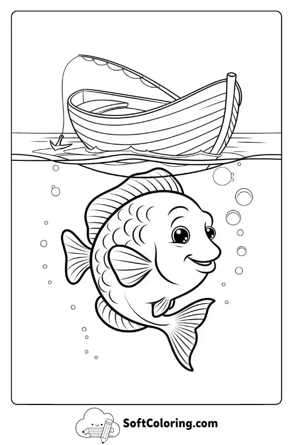 Fish Swimming Beneath A Fishing Boat