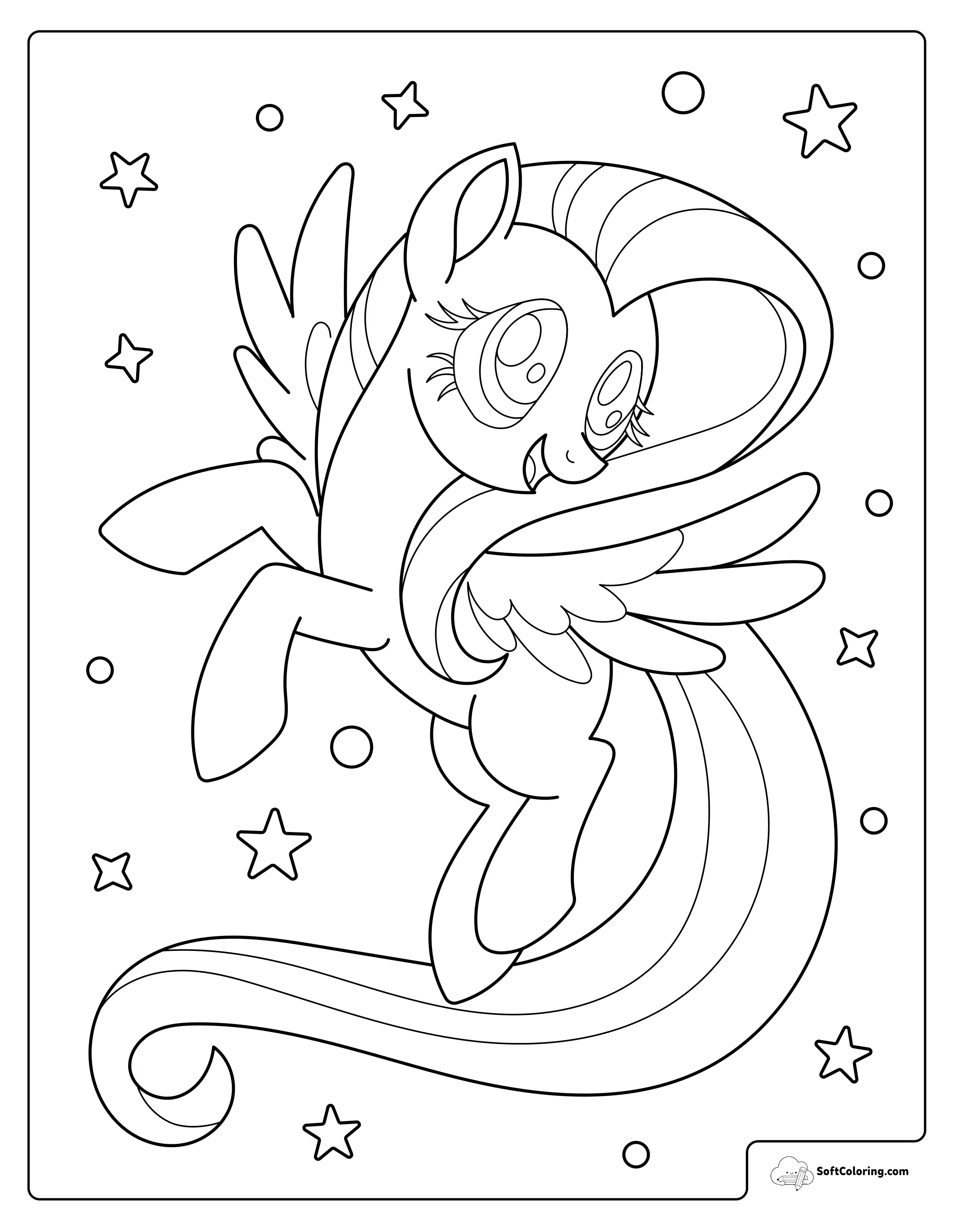 Flying Pony Coloring Page