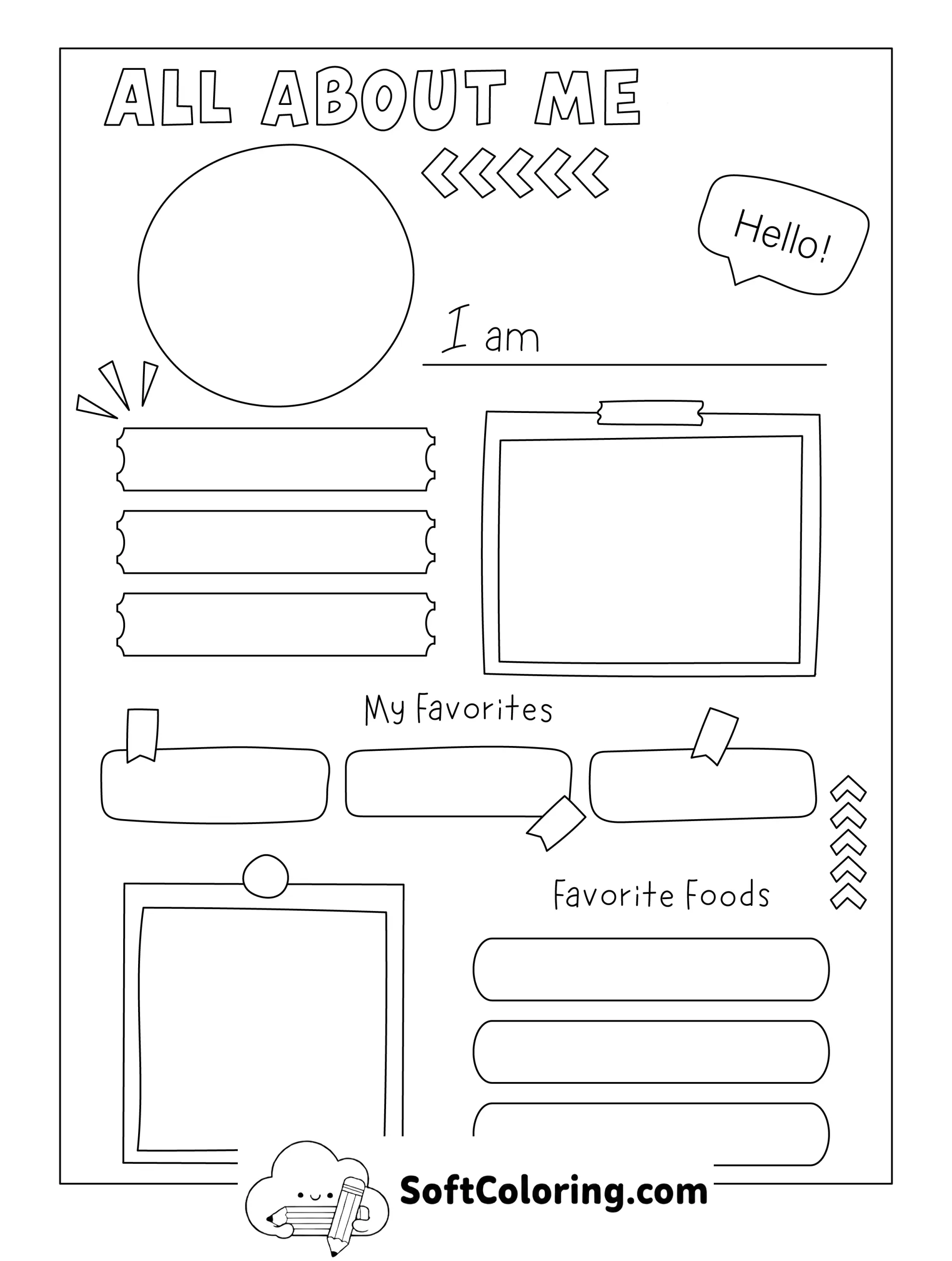 Free Printable All About Me Worksheet