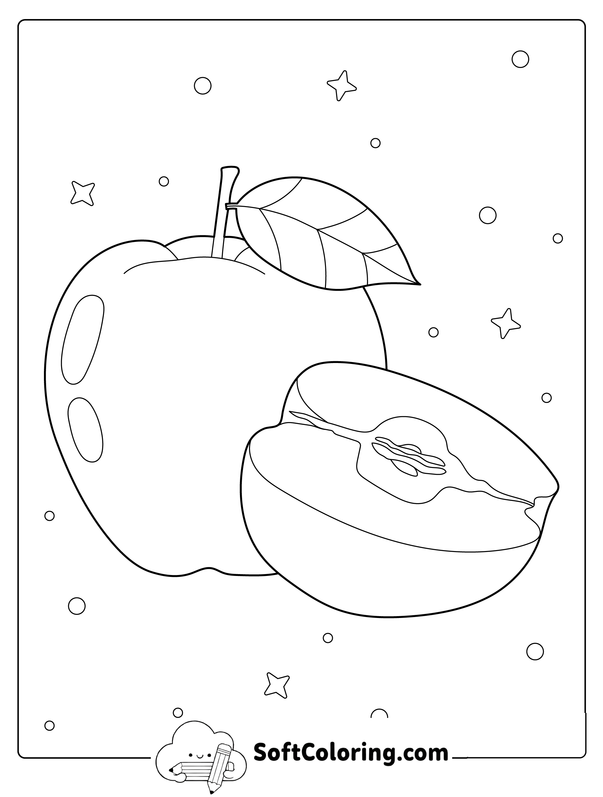 Fresh Apple Duo Coloring Page