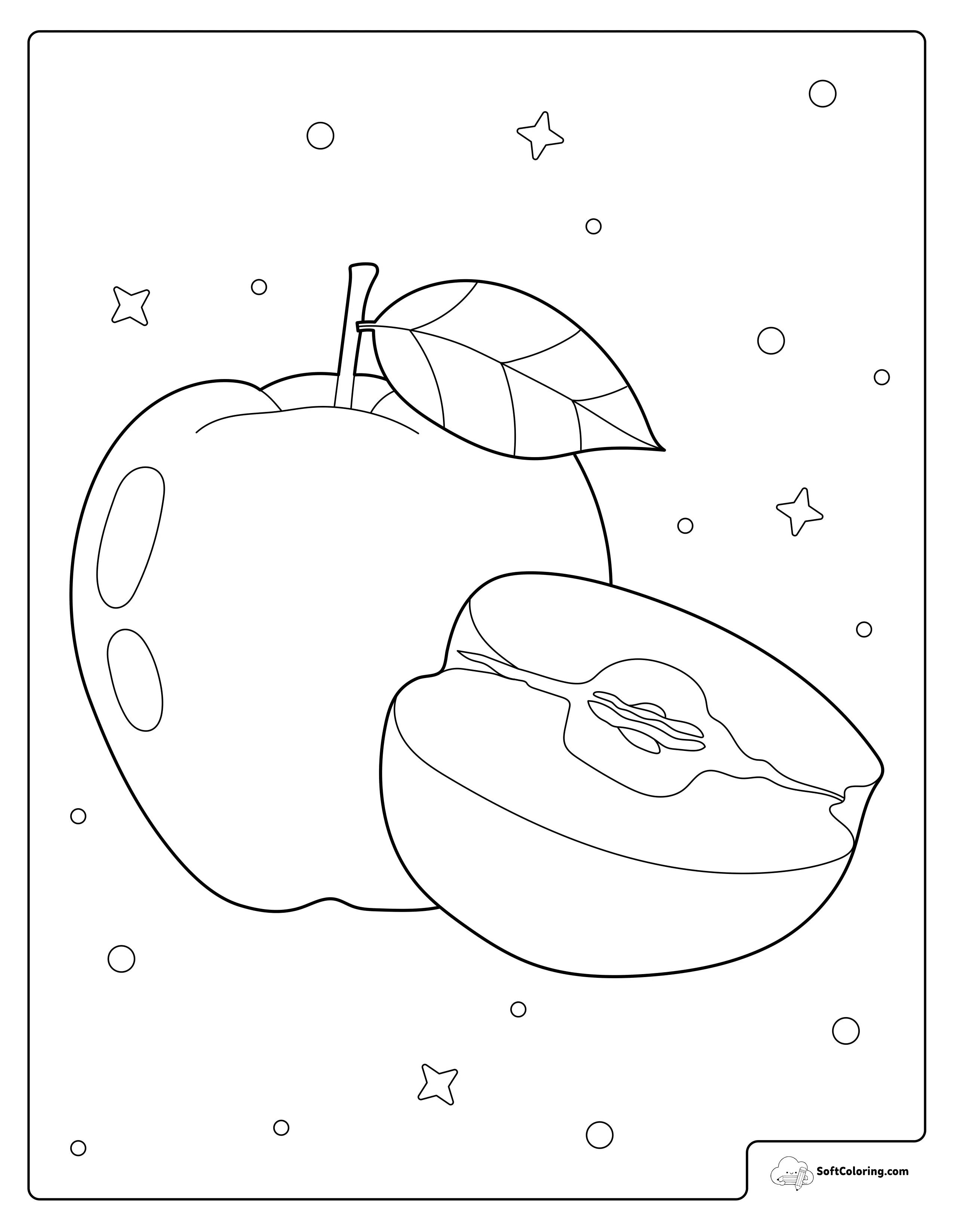 Fresh Apple Duo Coloring Page