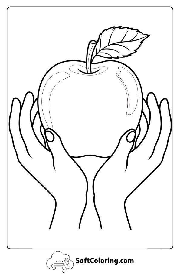 Fresh McIntosh Apple with Gentle Hands