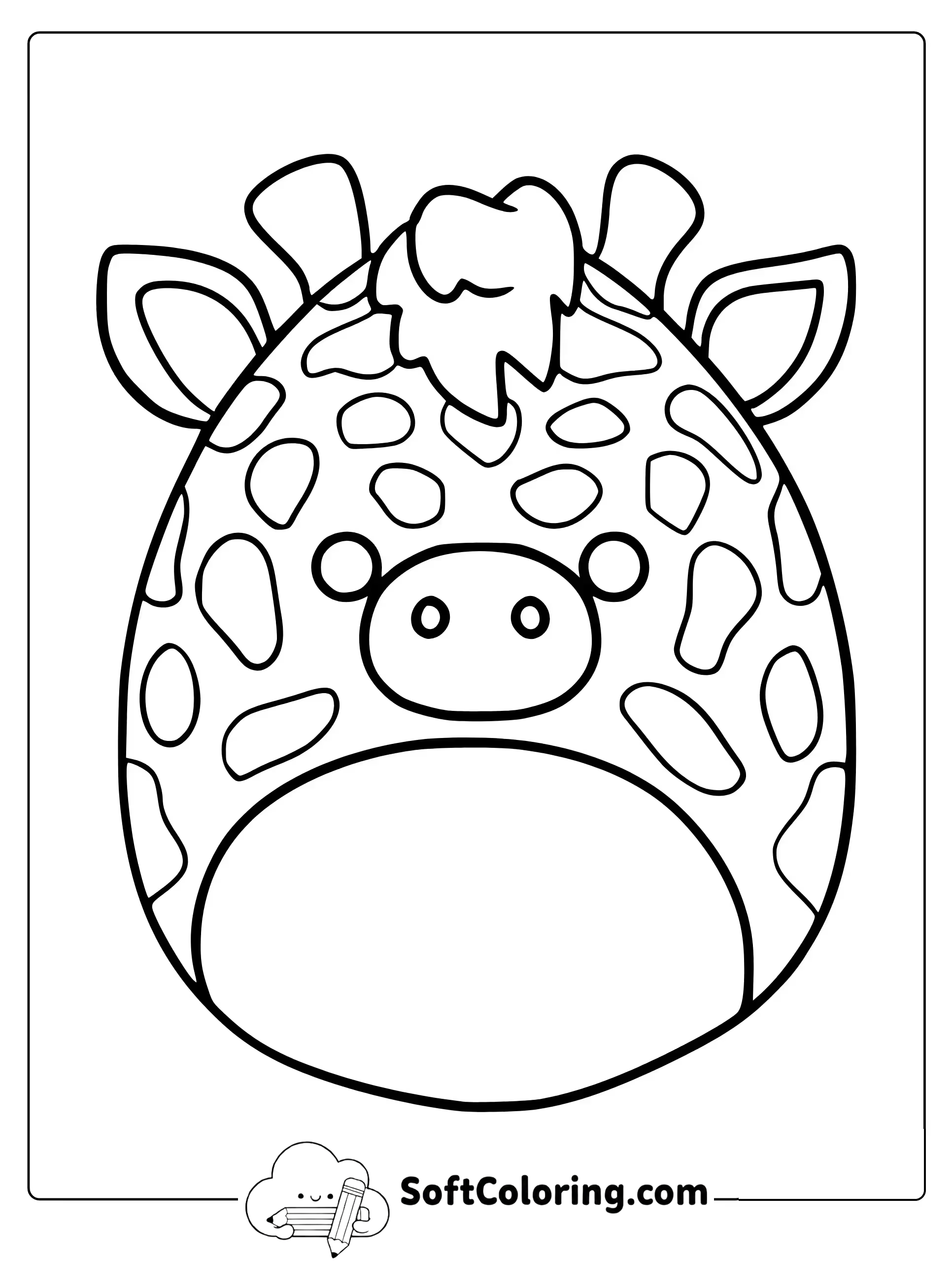 Gary the Giraffe Squishmallow Coloring Page