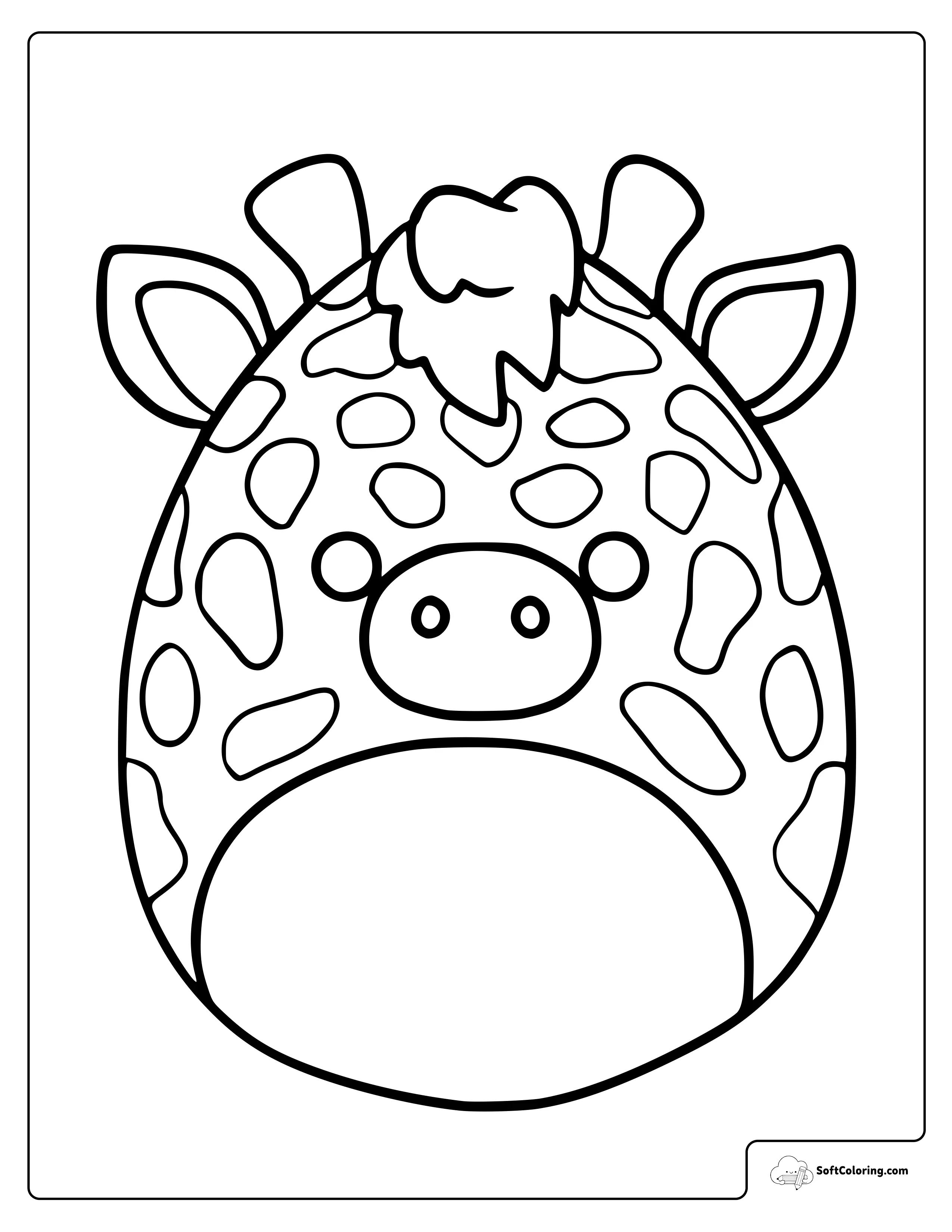 Gary The Giraffe Squishmallow Coloring Page