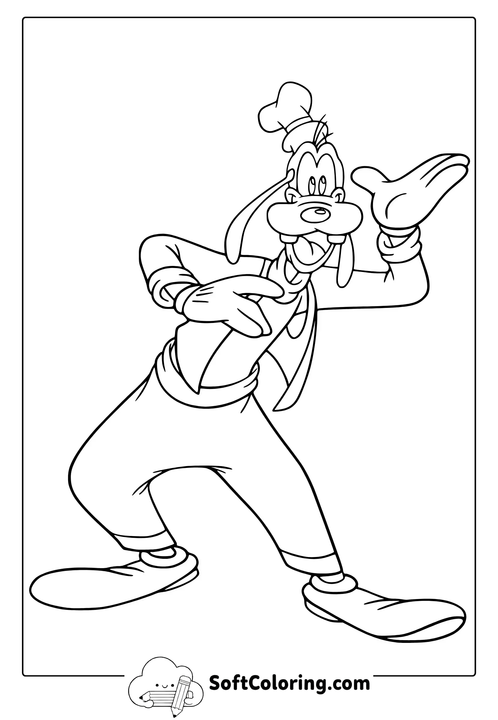 Goofy Coloring Page
