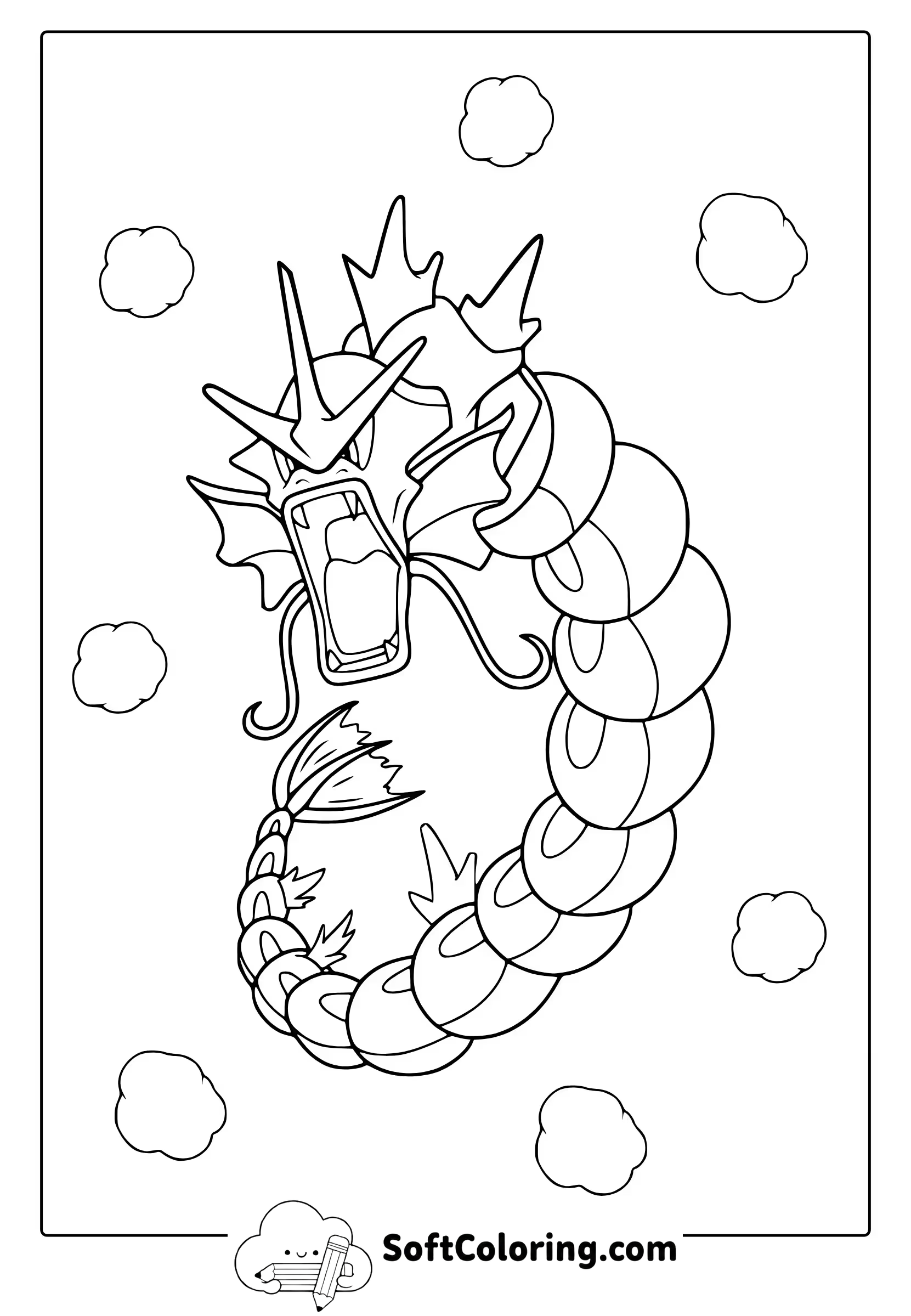 Gyarados From Pokemon Coloring Page
