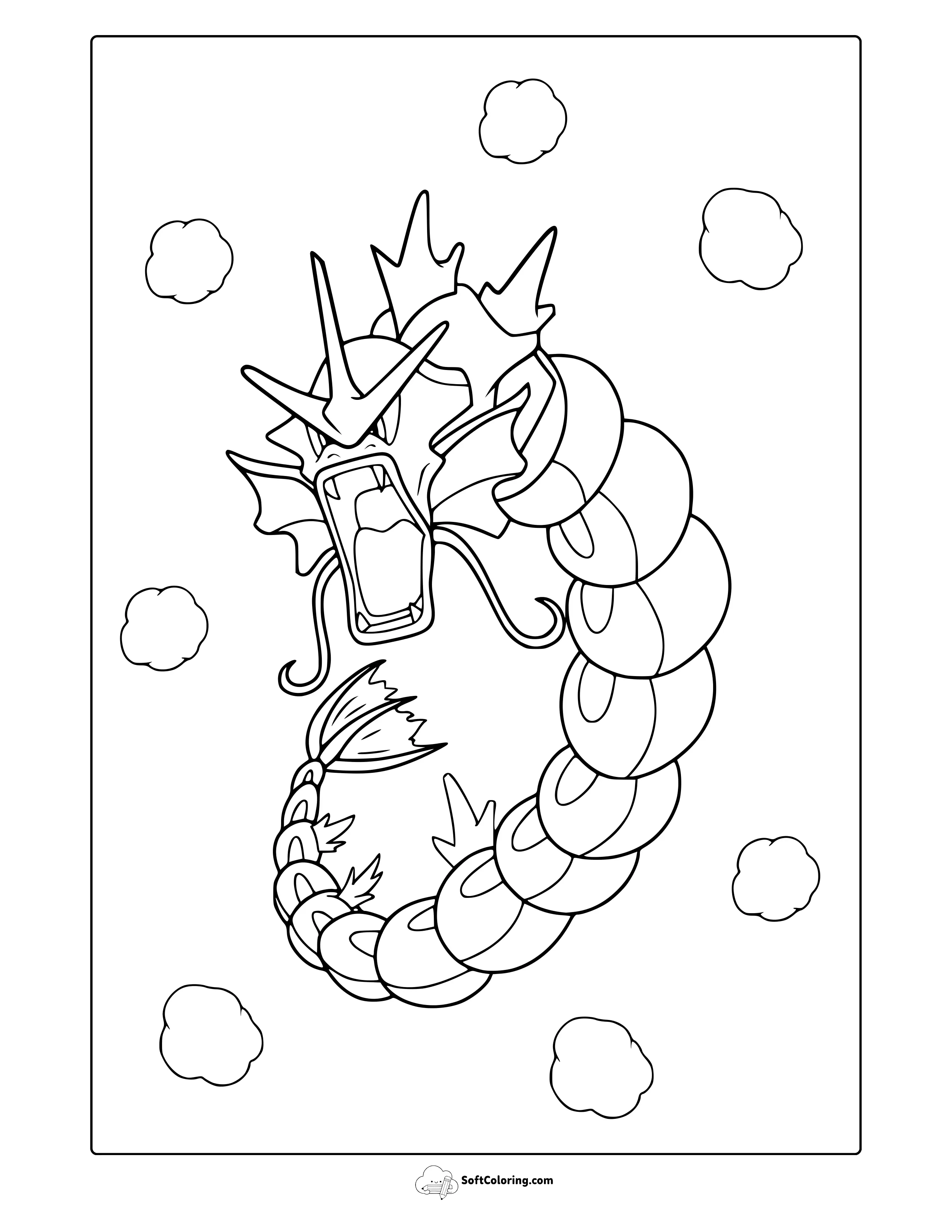 Gyarados From Pokemon Coloring Page