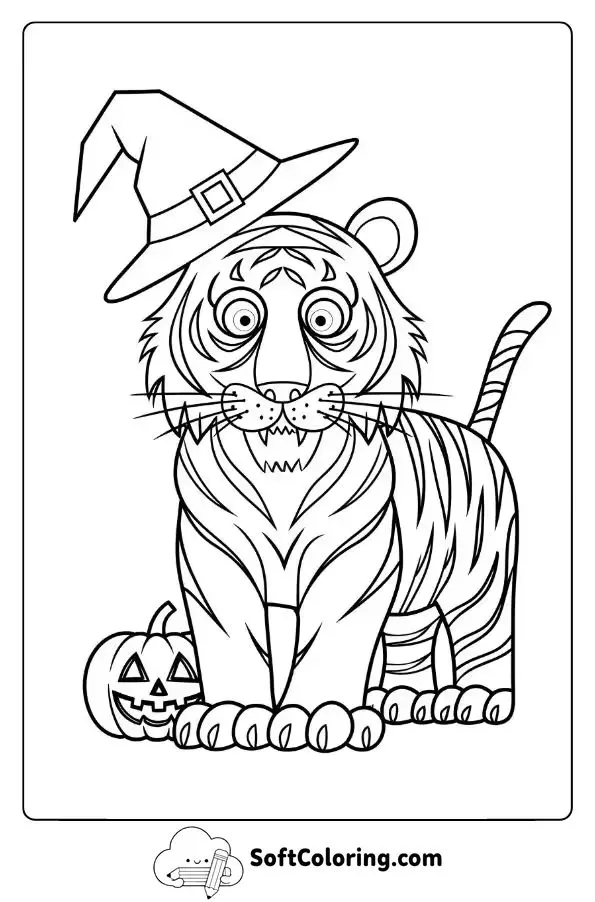 Halloween Tiger With A Spooky Look