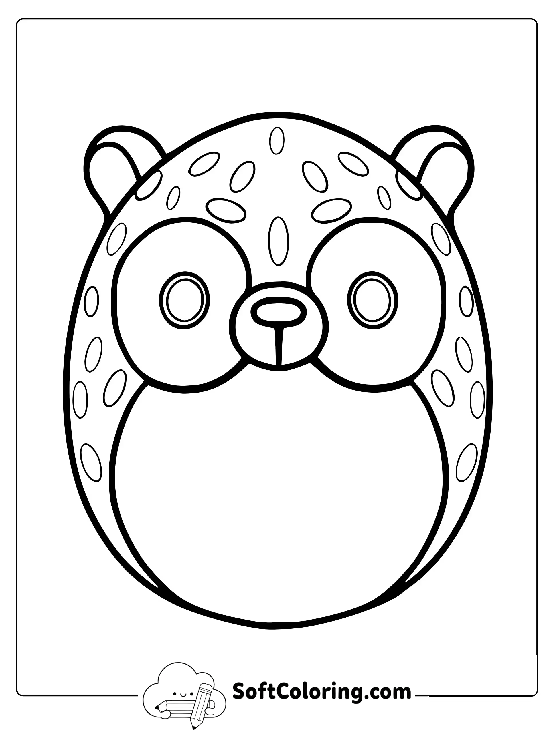 Hans the Hedgehog Squishmallow Coloring Page