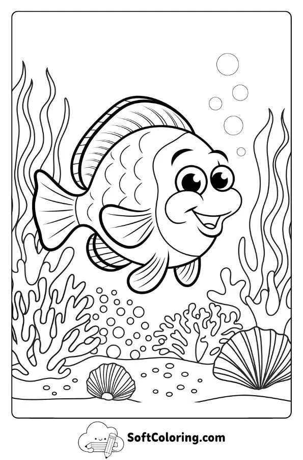 Happy Fish In A Vibrant Reef