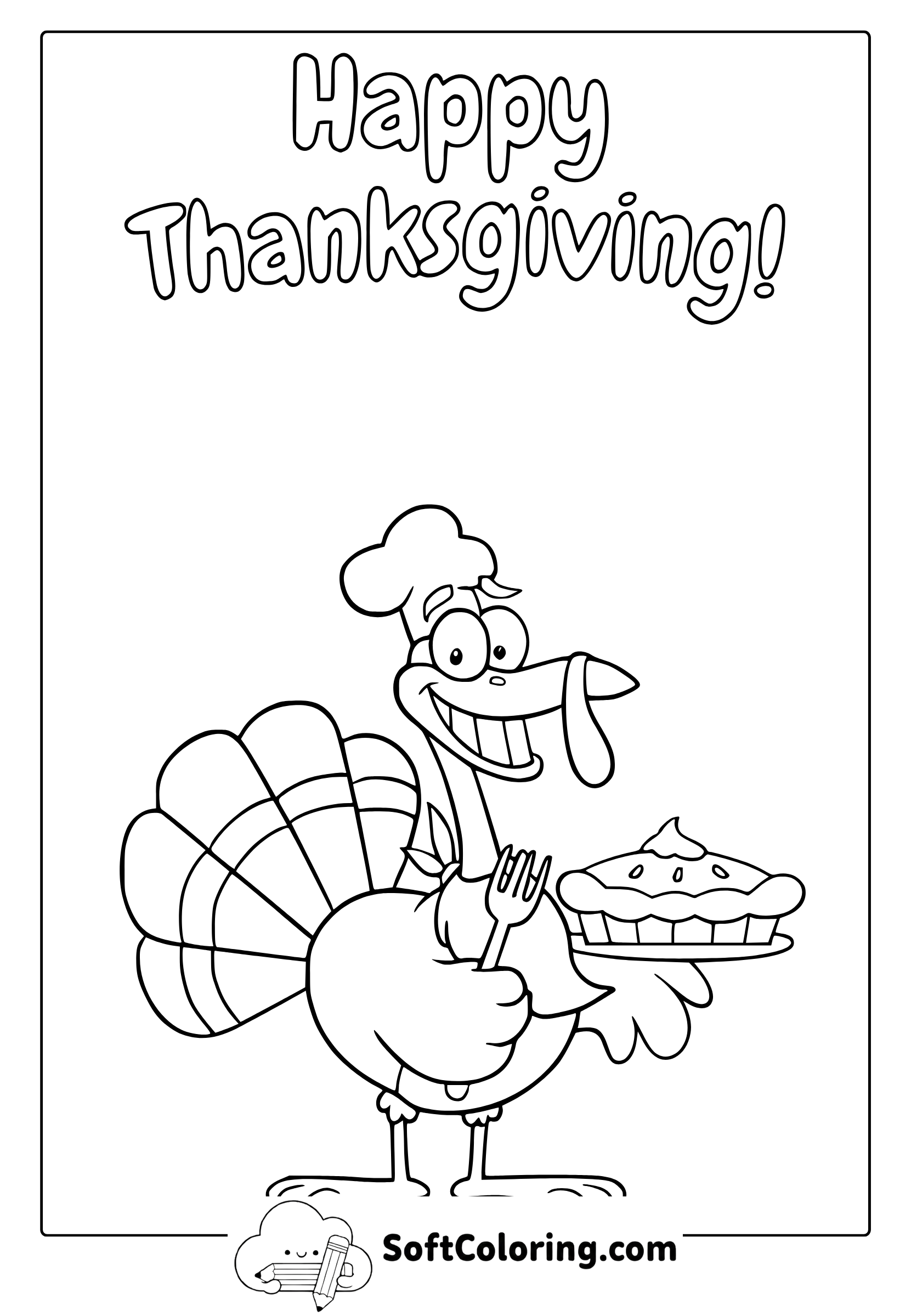 Happy Thanksgiving Coloring Page