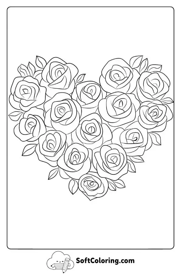 Heartwarming Rose Bouquet In A Heart Shape